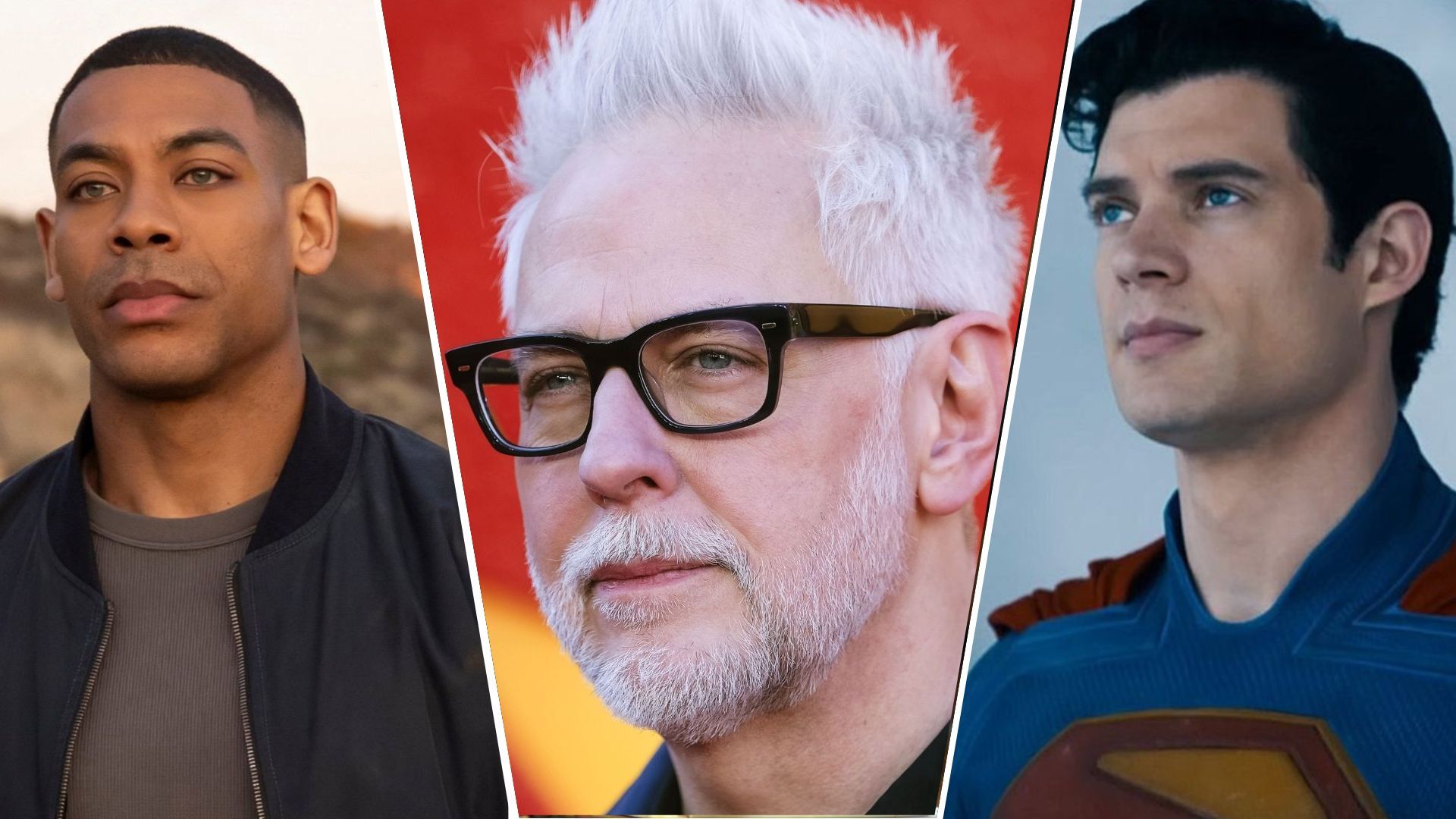 Custom image of Aaron Pierre, James Gunn, and David Corenswet
