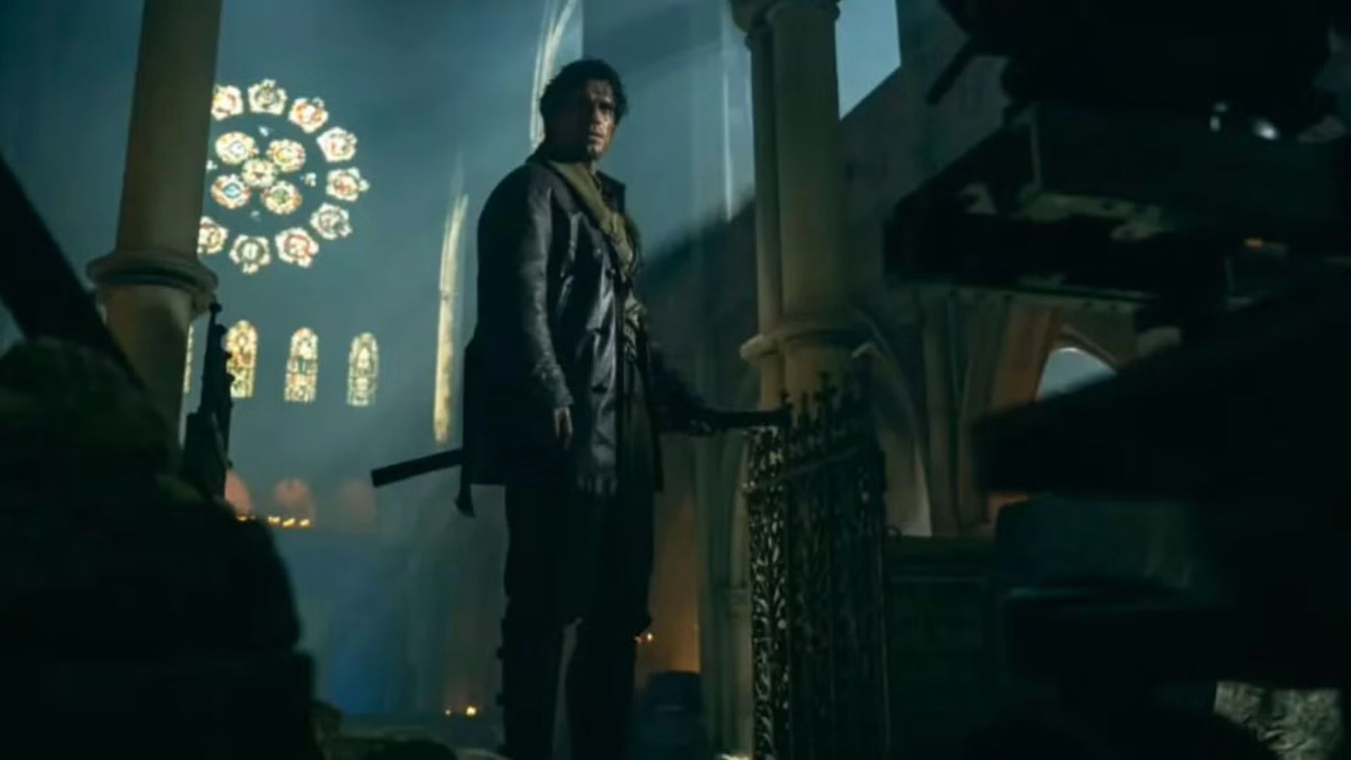 image from bts of highlander