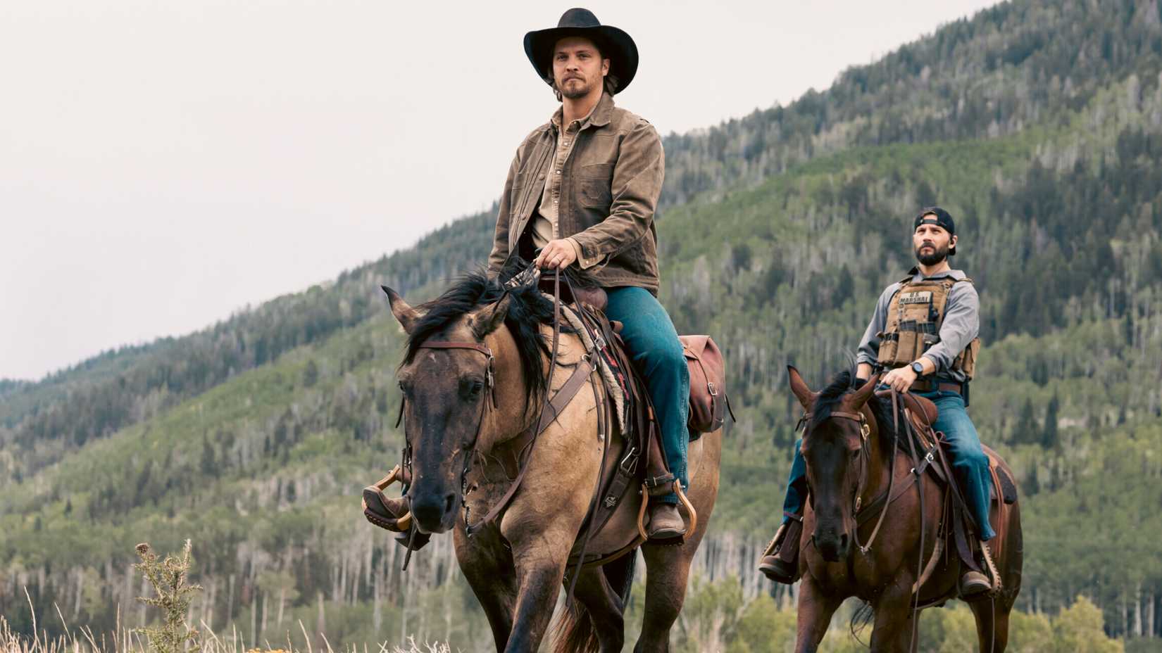 Luke Grimes and Logan Marshall-Green in Marshals