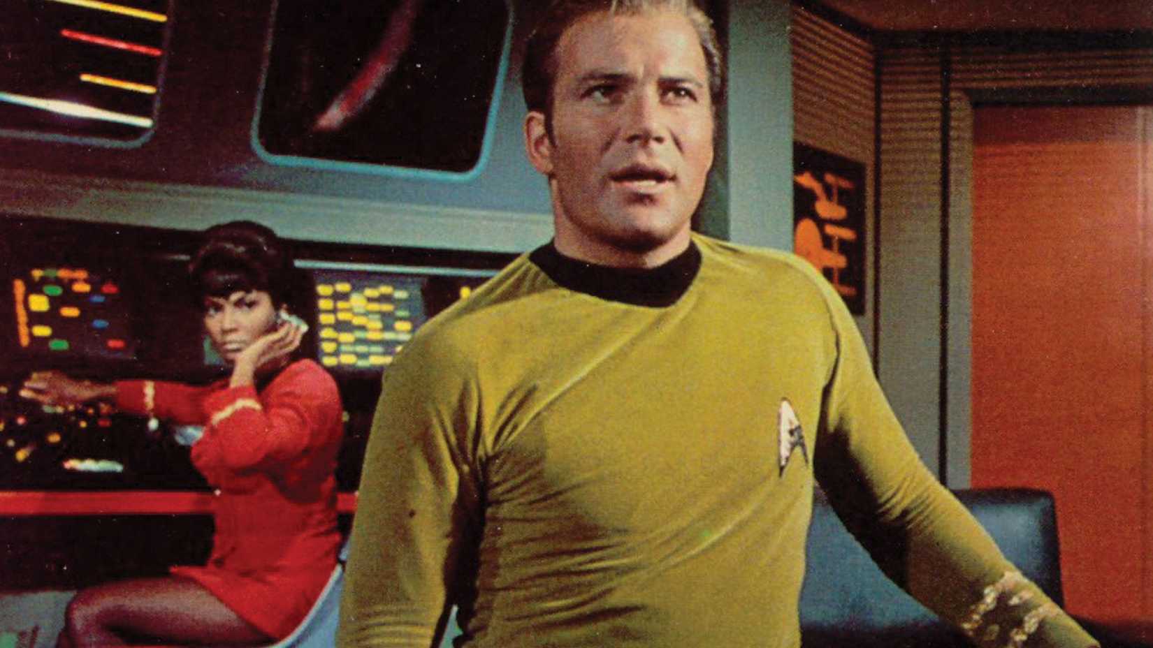 Kirk and Uhura in Star Trek: The Original Series