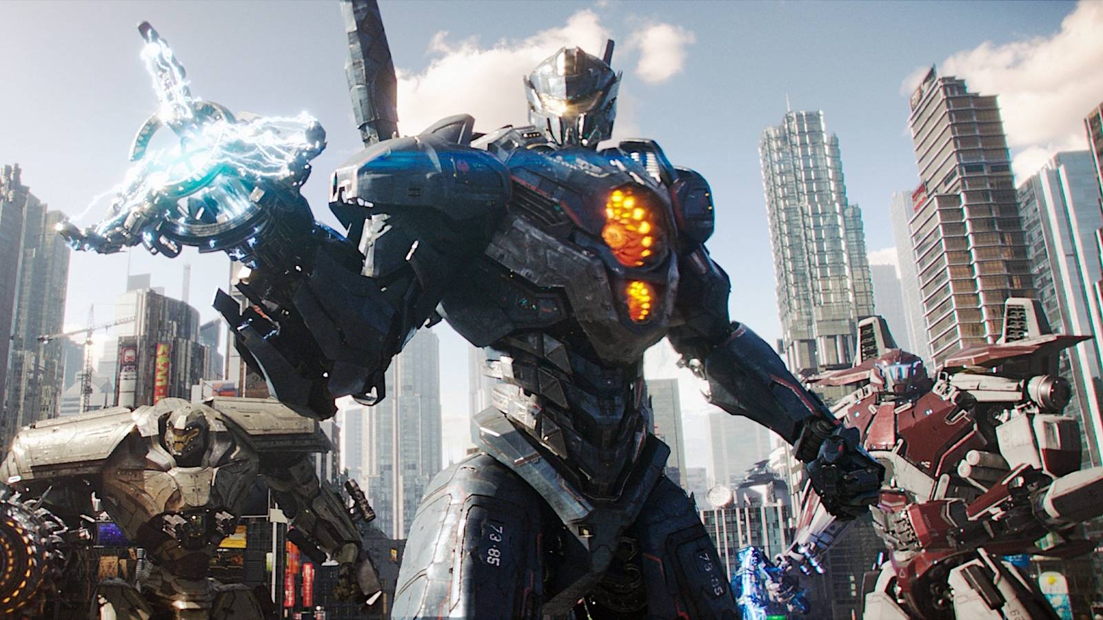 Jaeger mechs Bracer Phoenix, Gipsy Avenger, Guardian Bravo in Pacific Rim Uprising