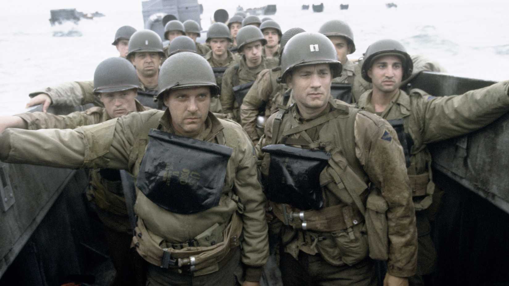 Tom Sizemore and Tom Hanks in Saving Private Ryan