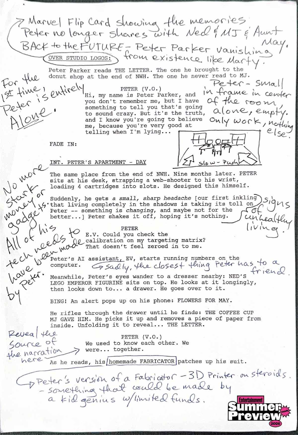 First Pages of 'Spider-Man: Brand New Day' Script Officially Released ...