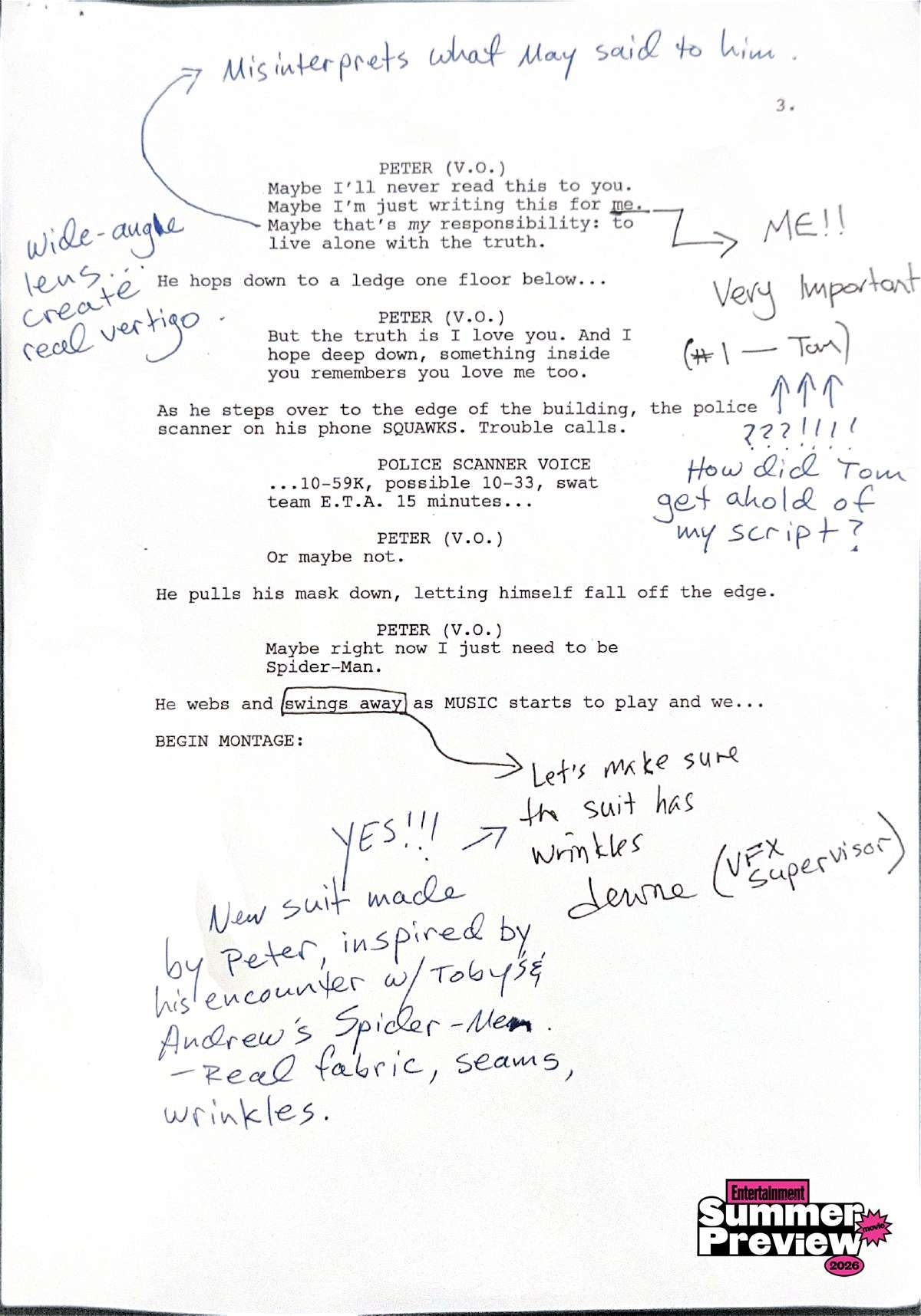 First Pages of 'Spider-Man: Brand New Day' Script Officially Released ...