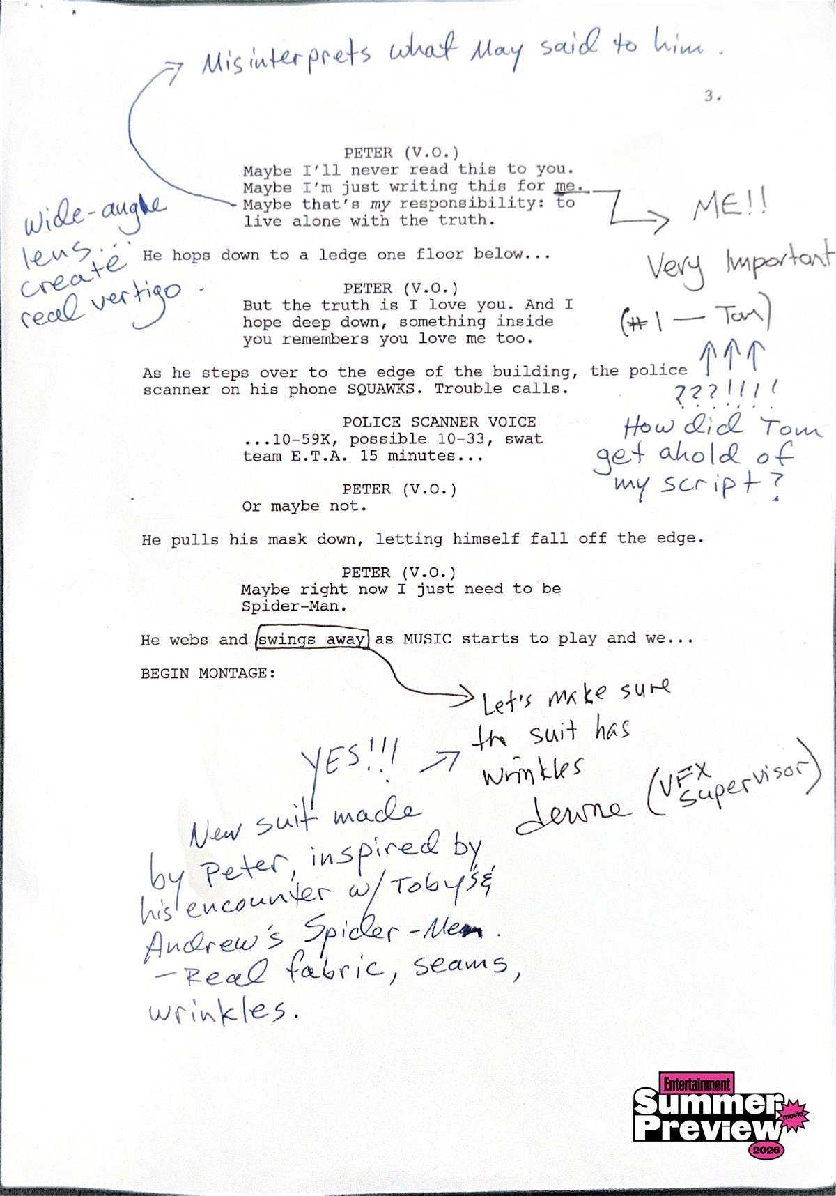 Marvel Comics Scripts First Pages of 'Spider-Man: Brand New Day' Script Officially Released ...