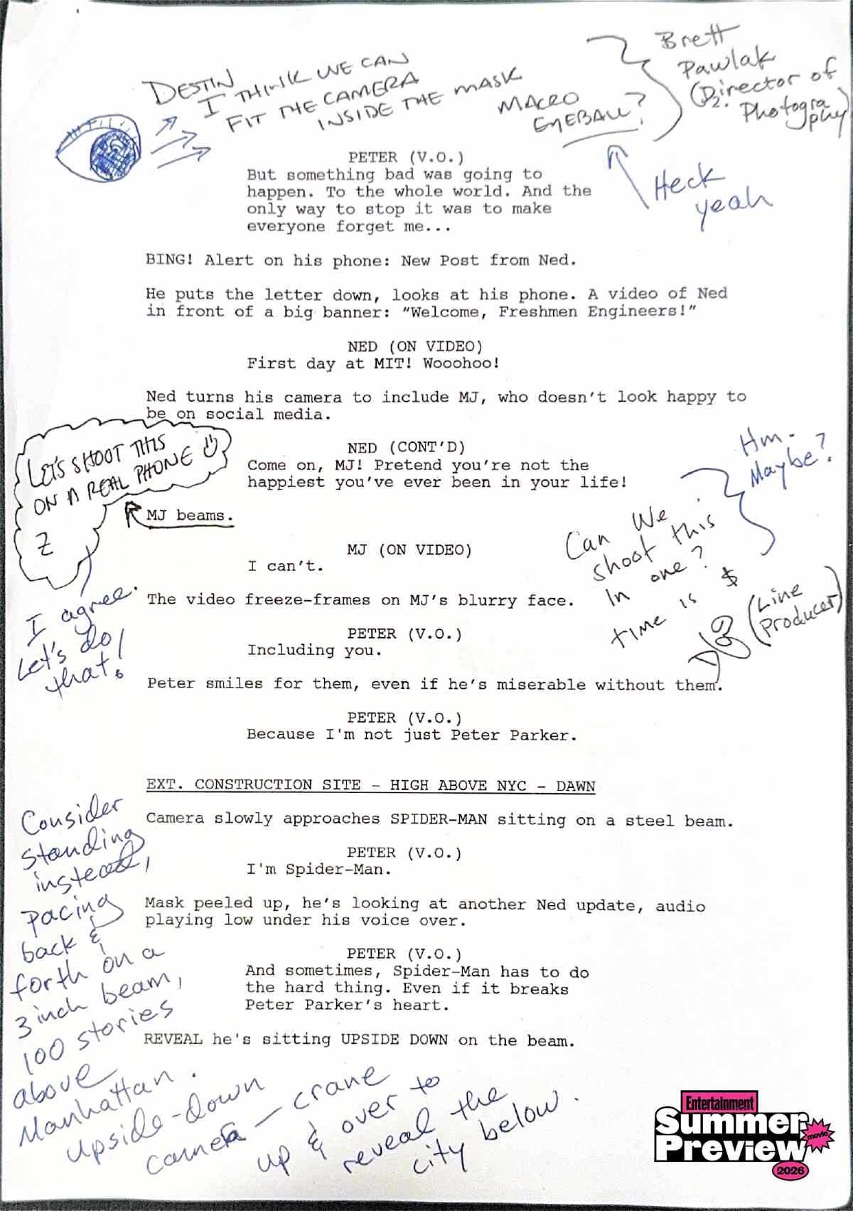 Marvel Comics Scripts First Pages of 'Spider-Man: Brand New Day' Script Officially Released ...