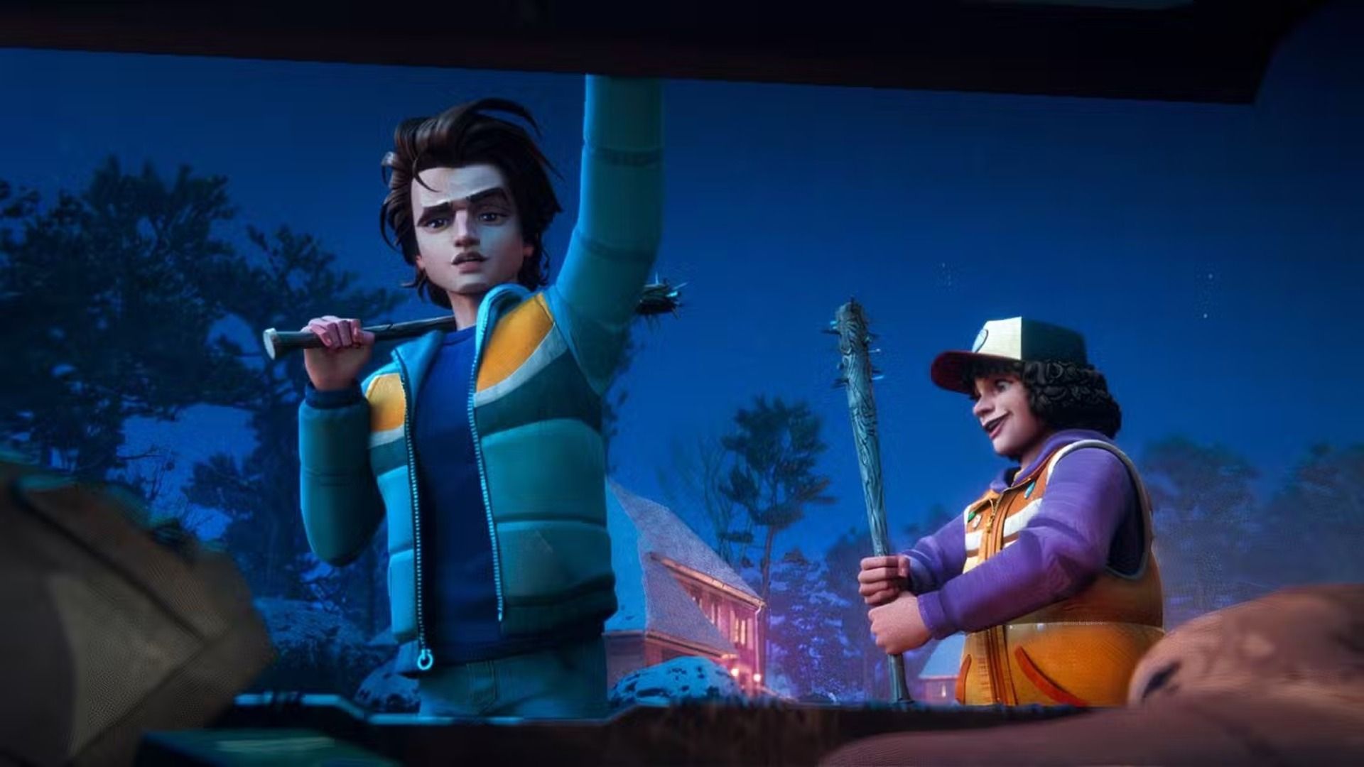 steve and dustin in stranger things tales from 85 season 1 episode 4