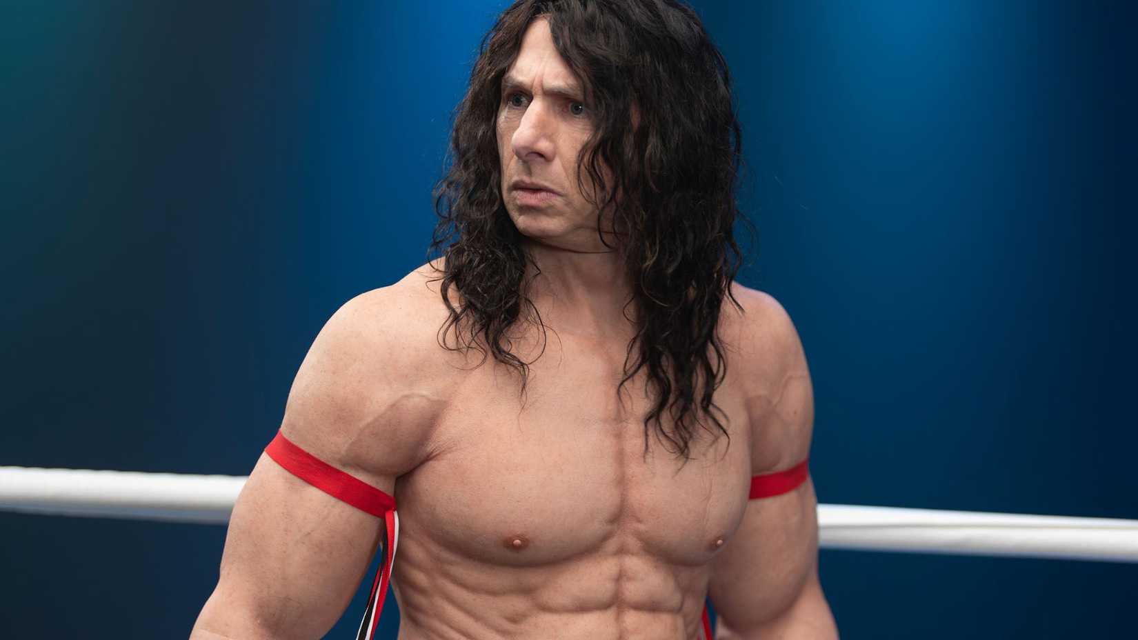 Zach Braff as JD dressed as a wrestler in Scrubs
