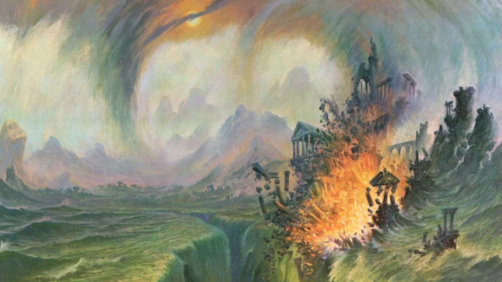 A Queda de Númenor ilustrada por Darrell Sweet