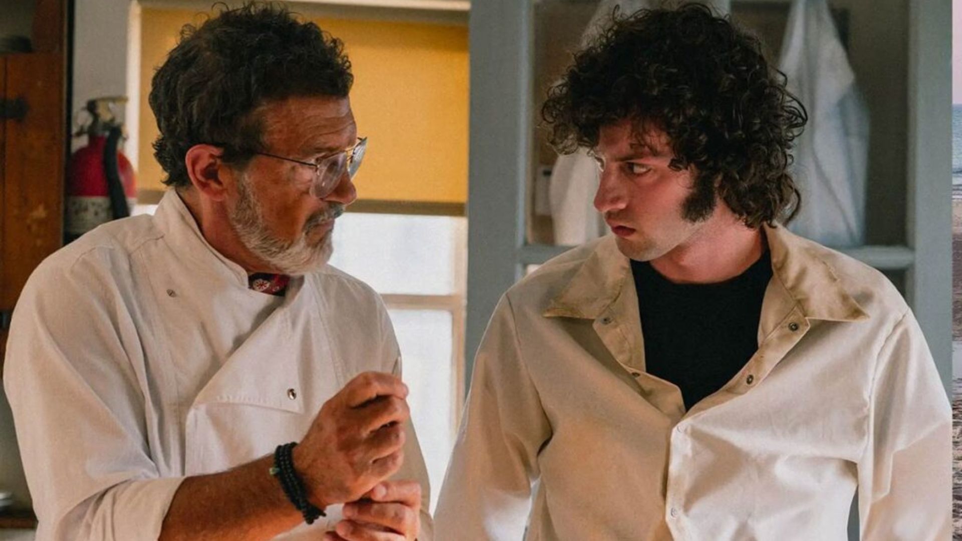 Antonio Banderes and Dominic Sessa in Tony