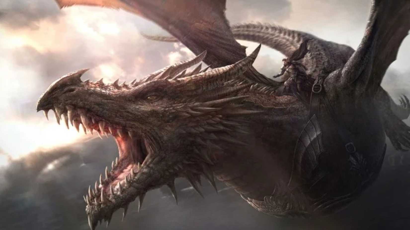 An illustration of Balerion the Black Dread by artist Jordi Gonzalez Escamilla