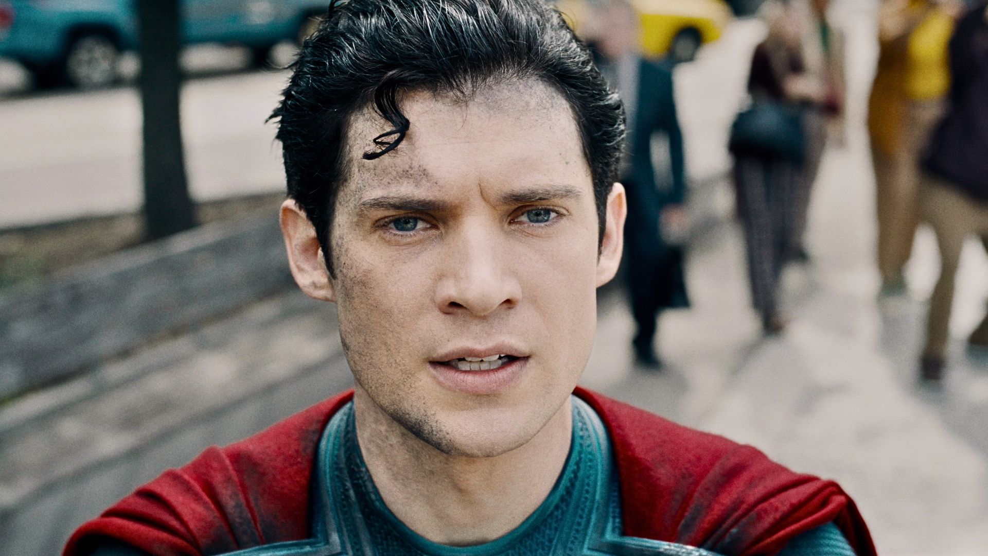 David Corenswet on the street in Superman