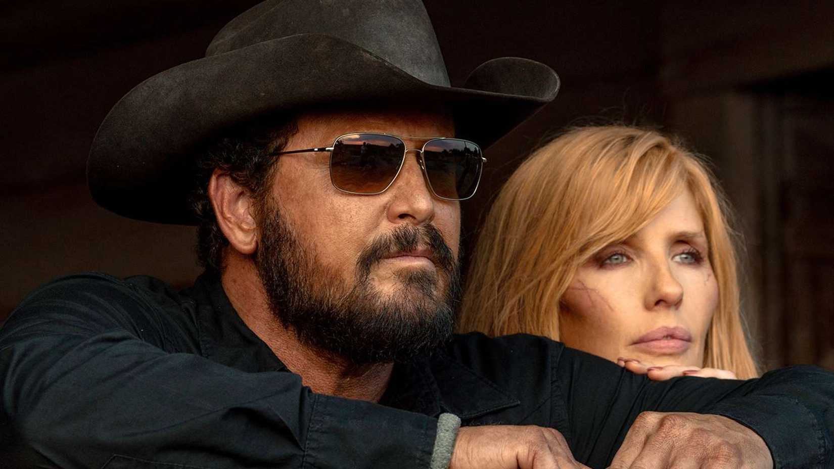 Cole Hauser and Kelly Reilly as Rip Wheeler and Beth Dutton in Dutton Ranch