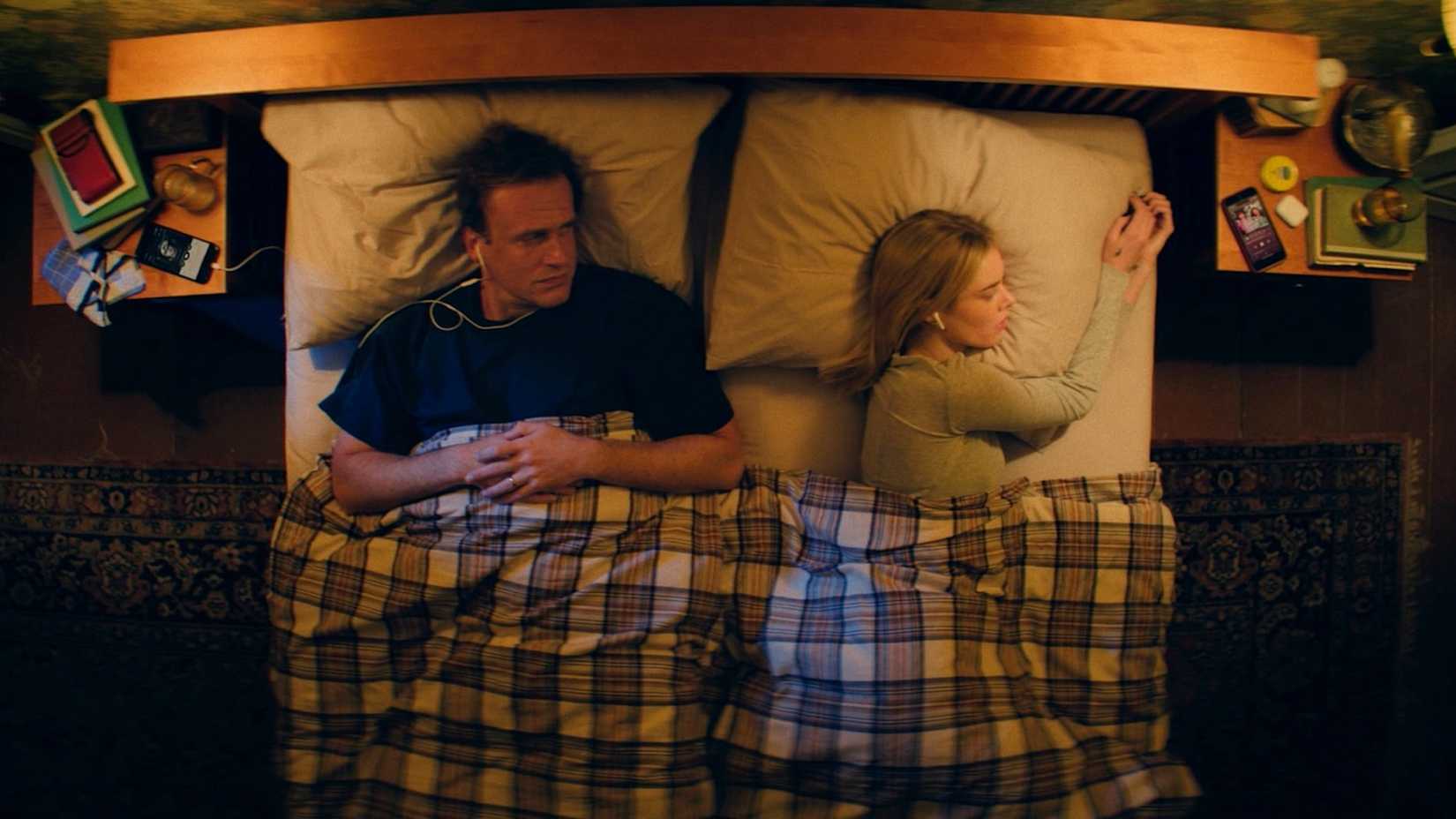 jason segel and samara weaving in over your dead body