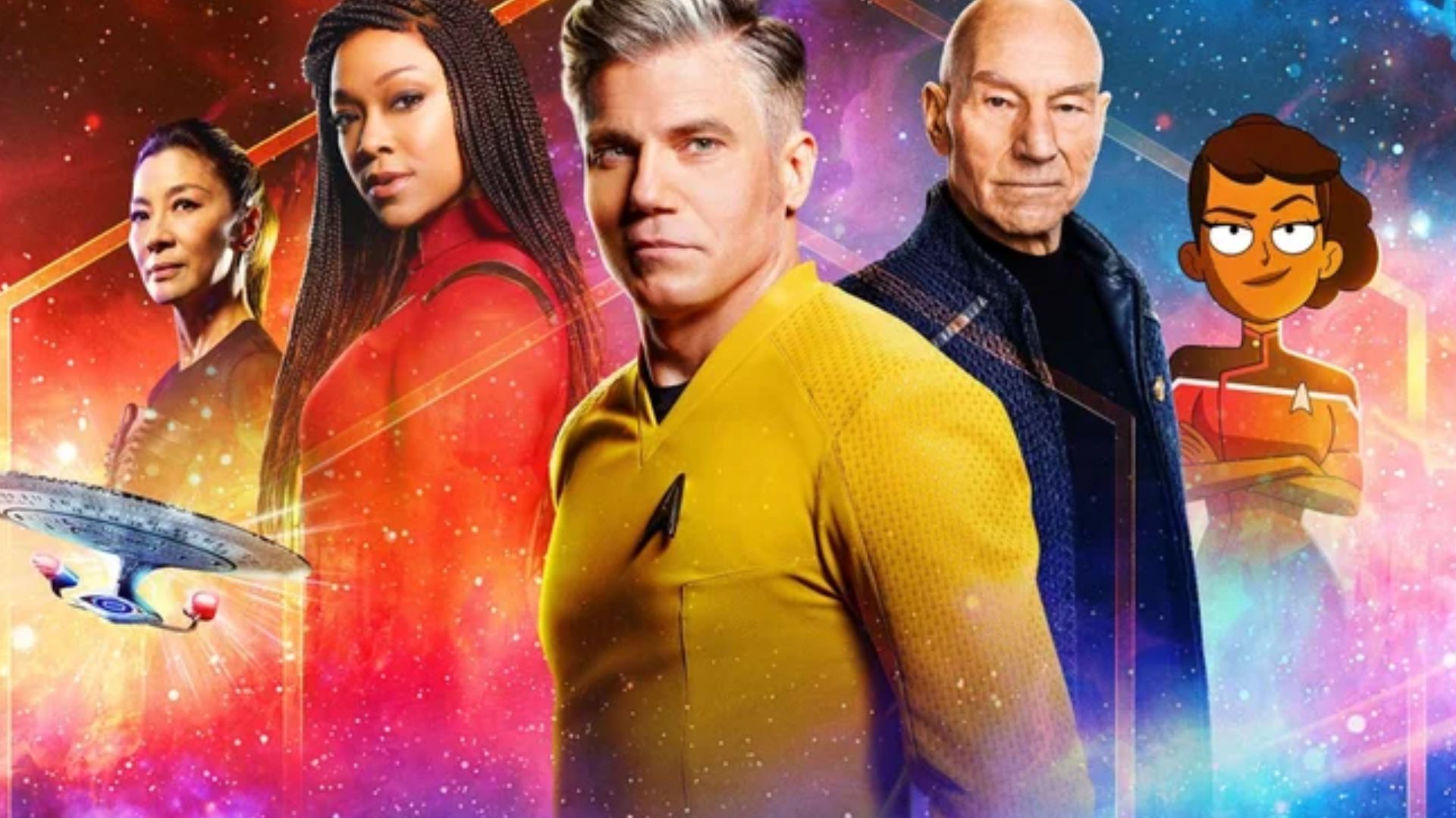 Various Star Trek characters from the modern era