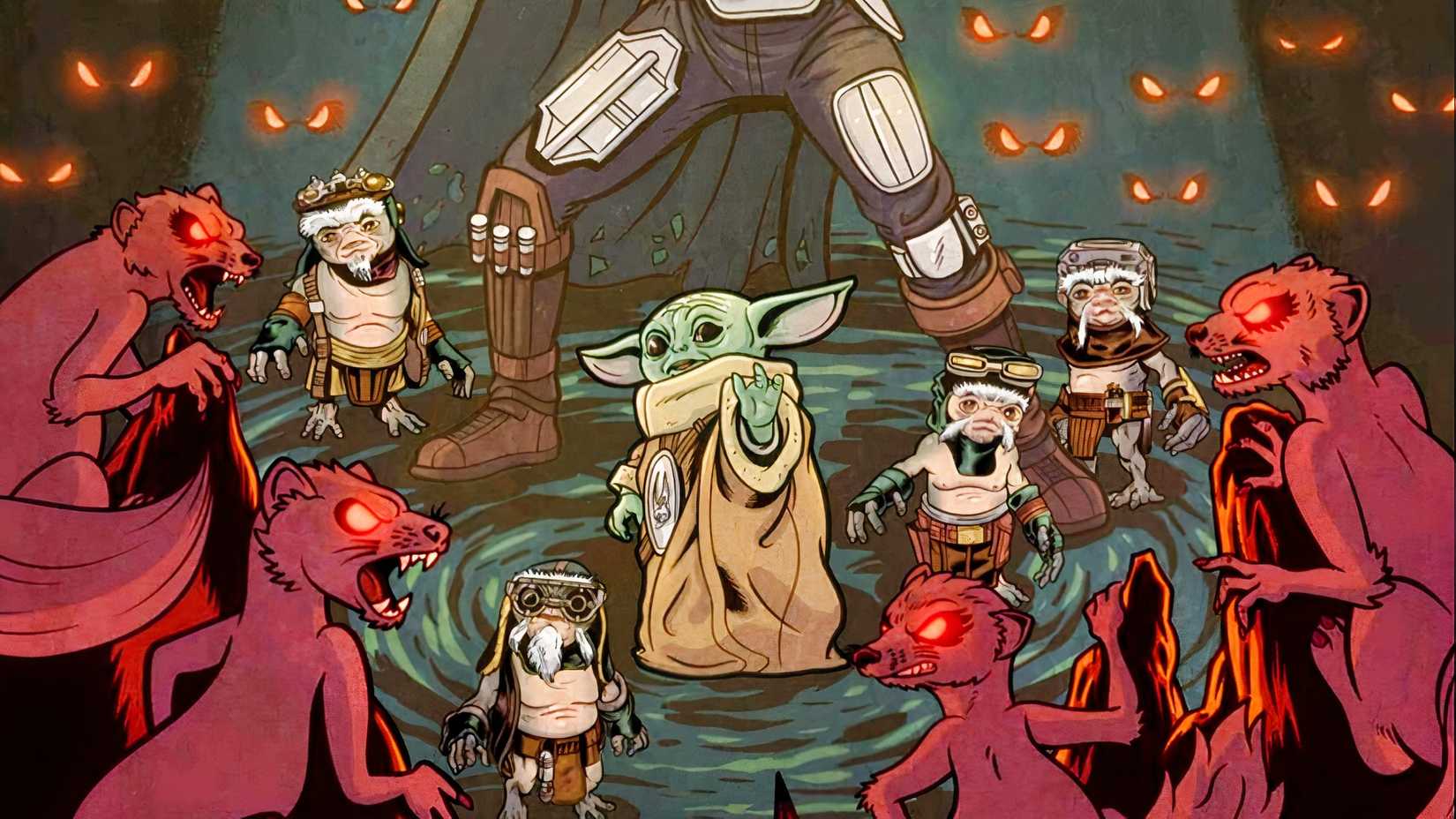 star wars mandalorian and grogu danger in the dark graphic novel cover 2 cropped