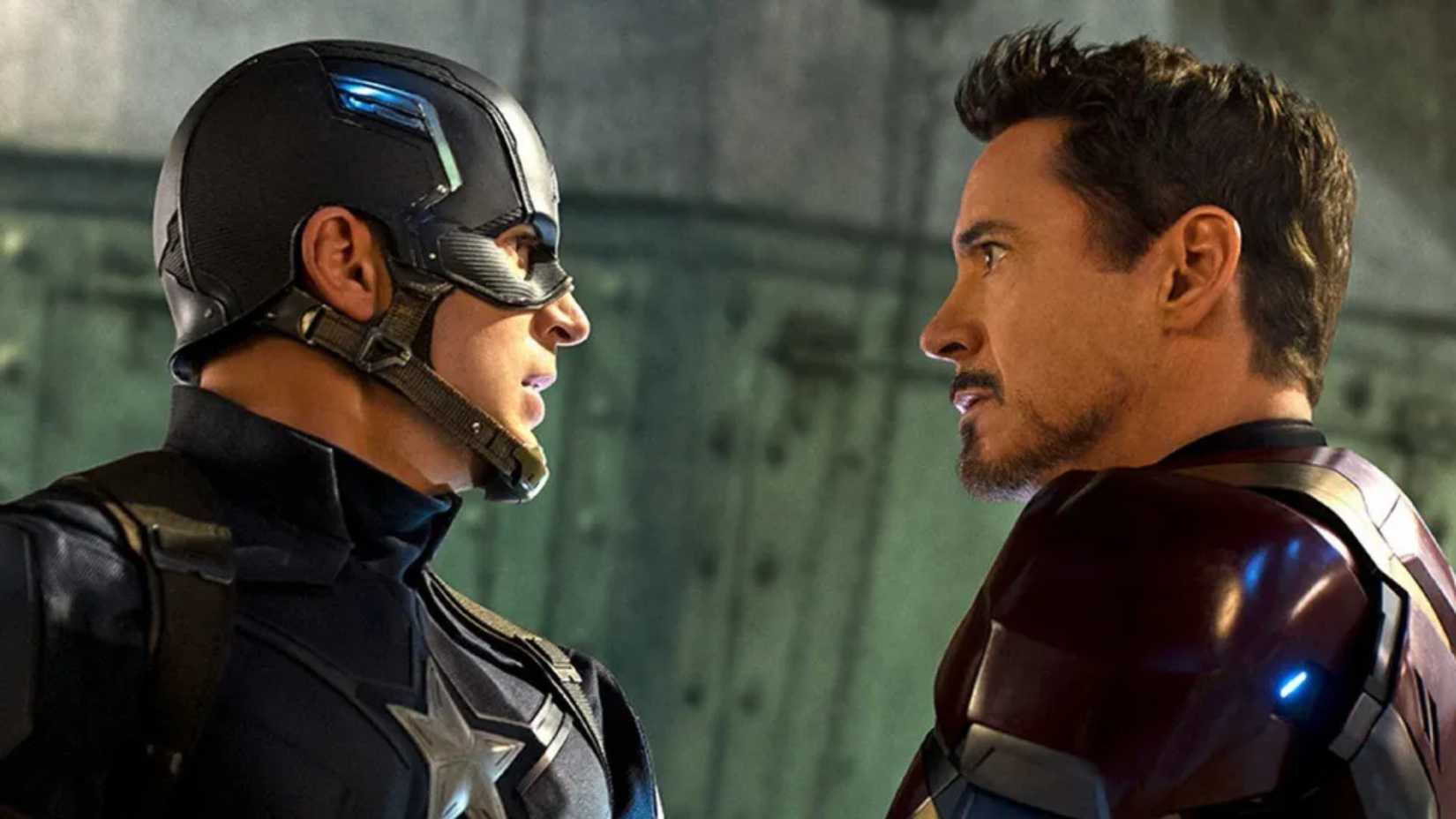 Steve Rogers and Tony Stark in Captain America Civil War