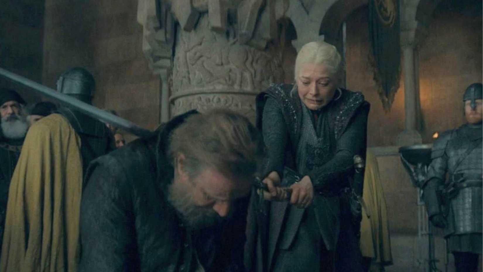Rhaenyra executes Otto Hightower in House of the Dragon