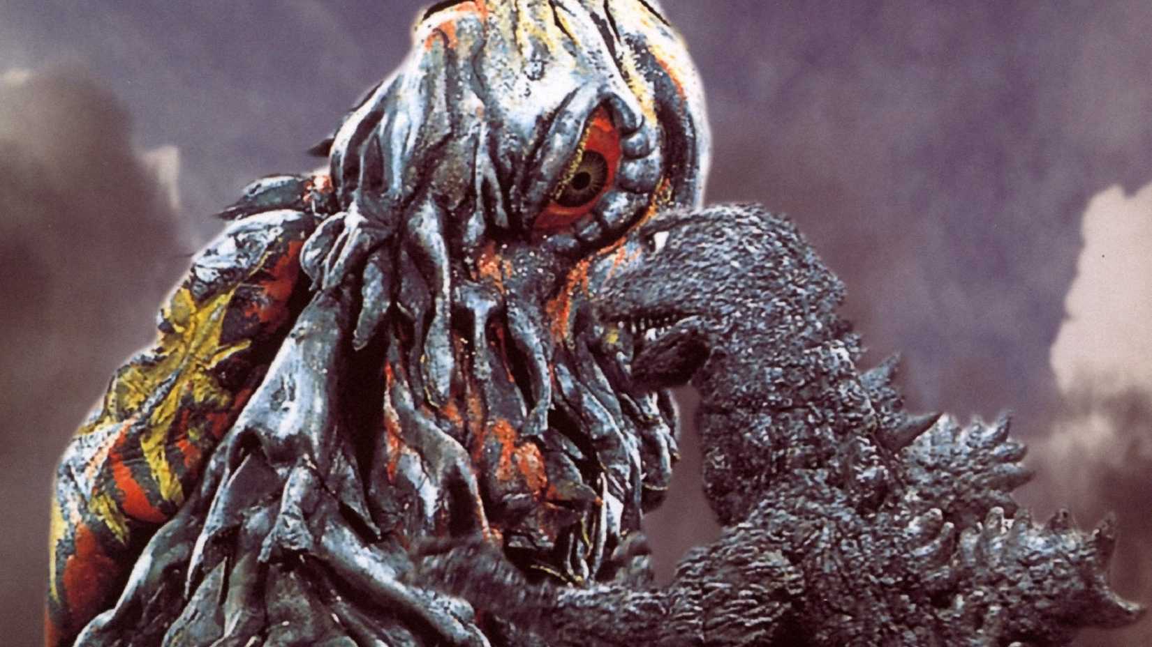 Hedorah battling Godzilla