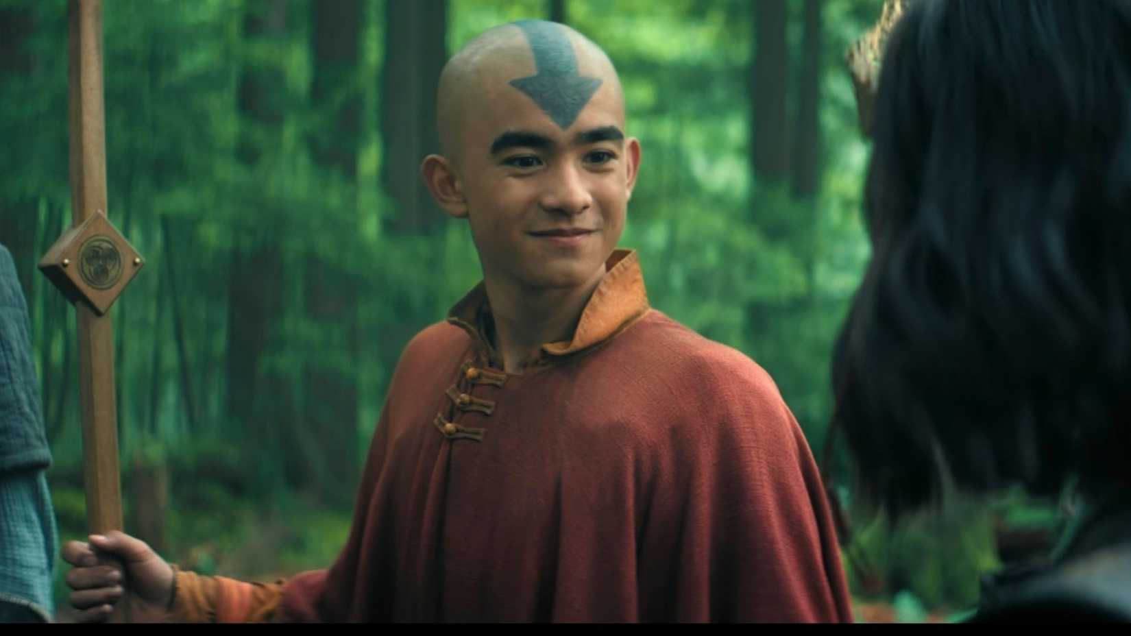 Gordon Cormier as Aang in season 2 of Netflix's Avatar: The Last Airbender