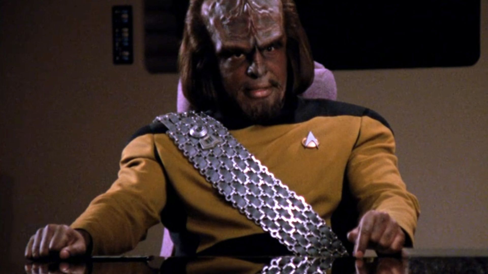 Michael Dorn as Worf in Star Trek: The Next Generation