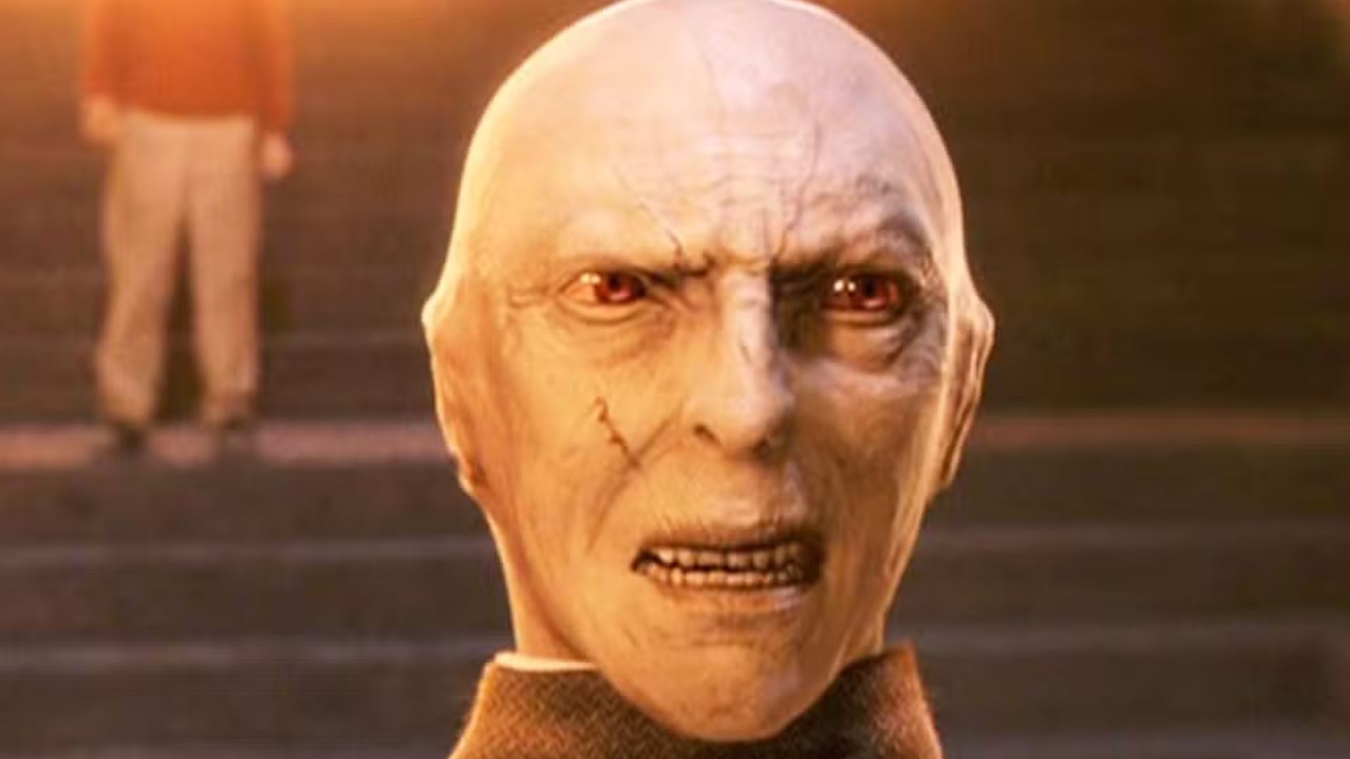 Ian Hart as Voldemort in Harry Potter