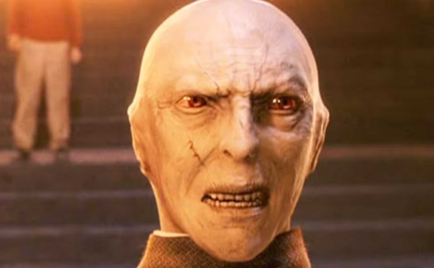 Ian Hart as Voldemort in Harry Potter