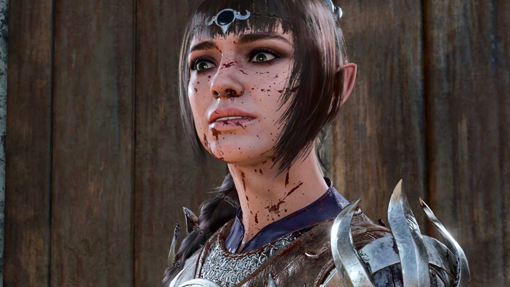 Shadowheart has blood on her face in Baldur's Gate