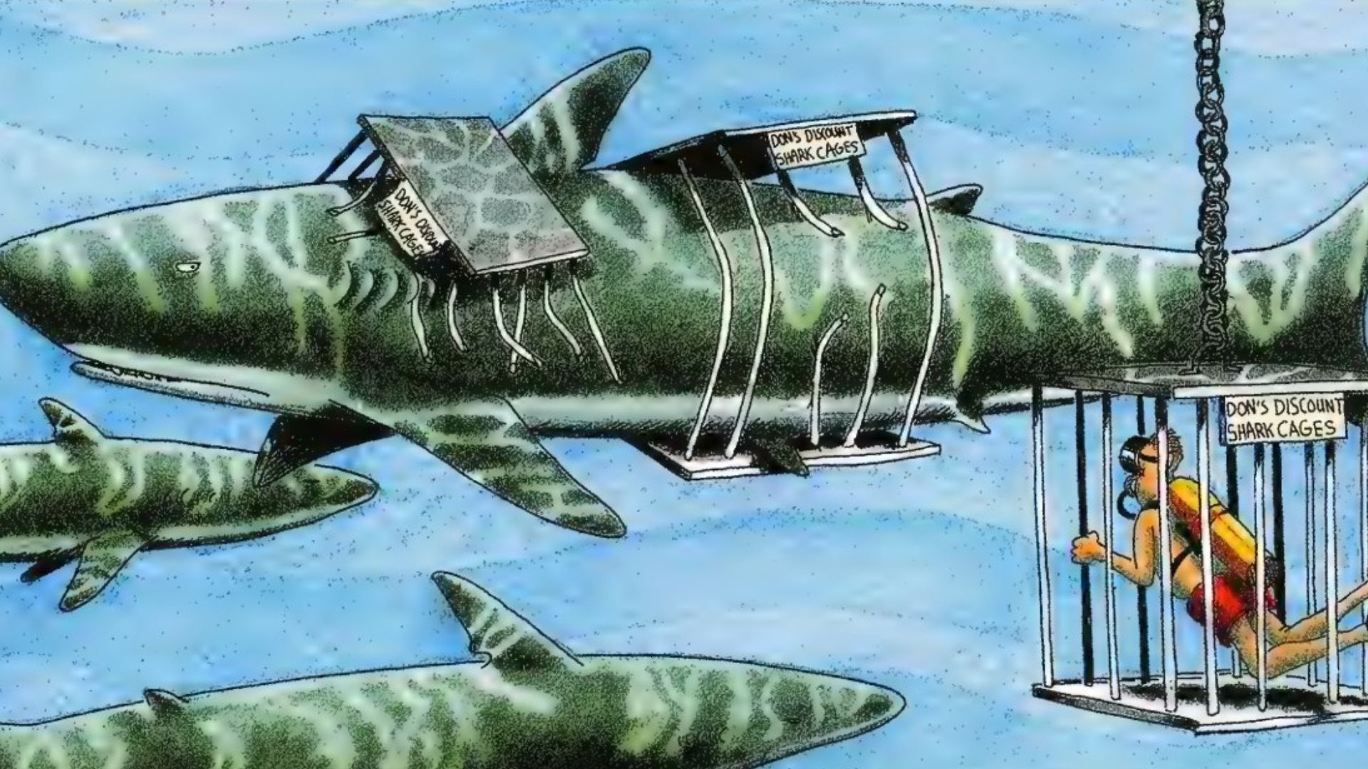 10 Funniest Far Side Comics About Sharks