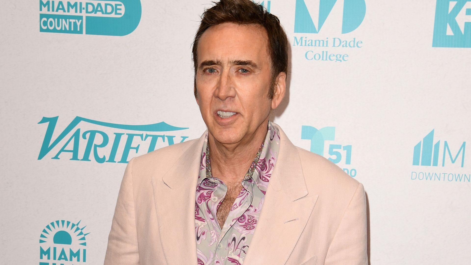 Nicolas Cage in a World War II thriller film scene
