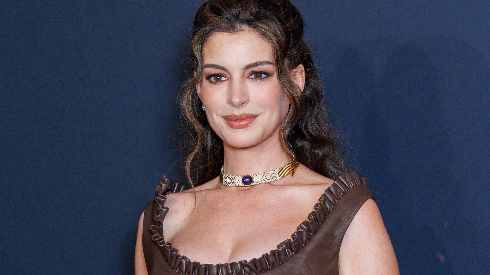 Anne Hathaway at the Paris premiere of 'The Odyssey' at the Grand Rex theater