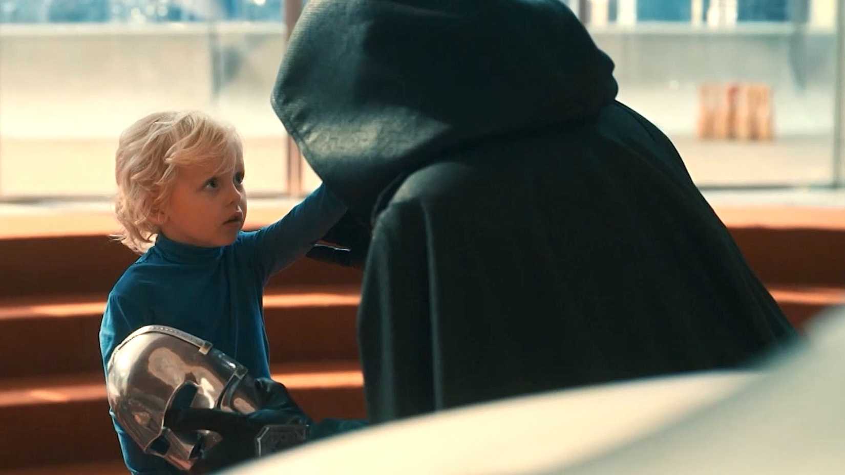 Franklin Richards with Doctor Doom in The Fantastic Four: First Steps