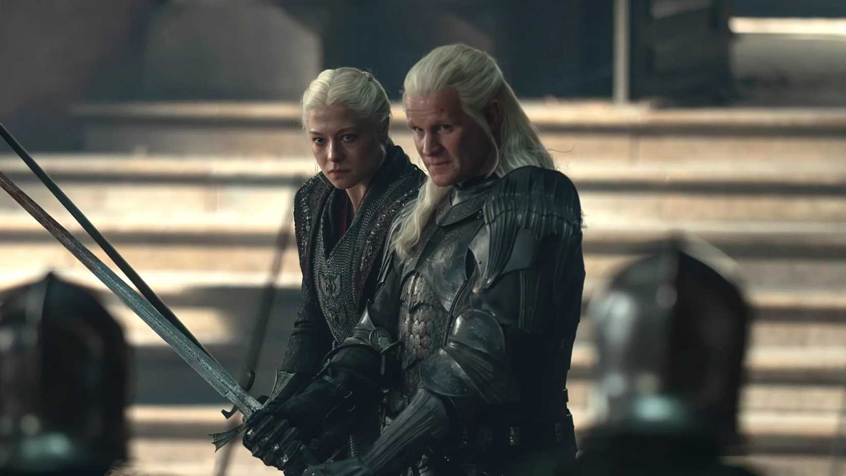 Rhaenyra (Emma D'Arcy) and Daemon (Matt Smith) in House of the Dragon