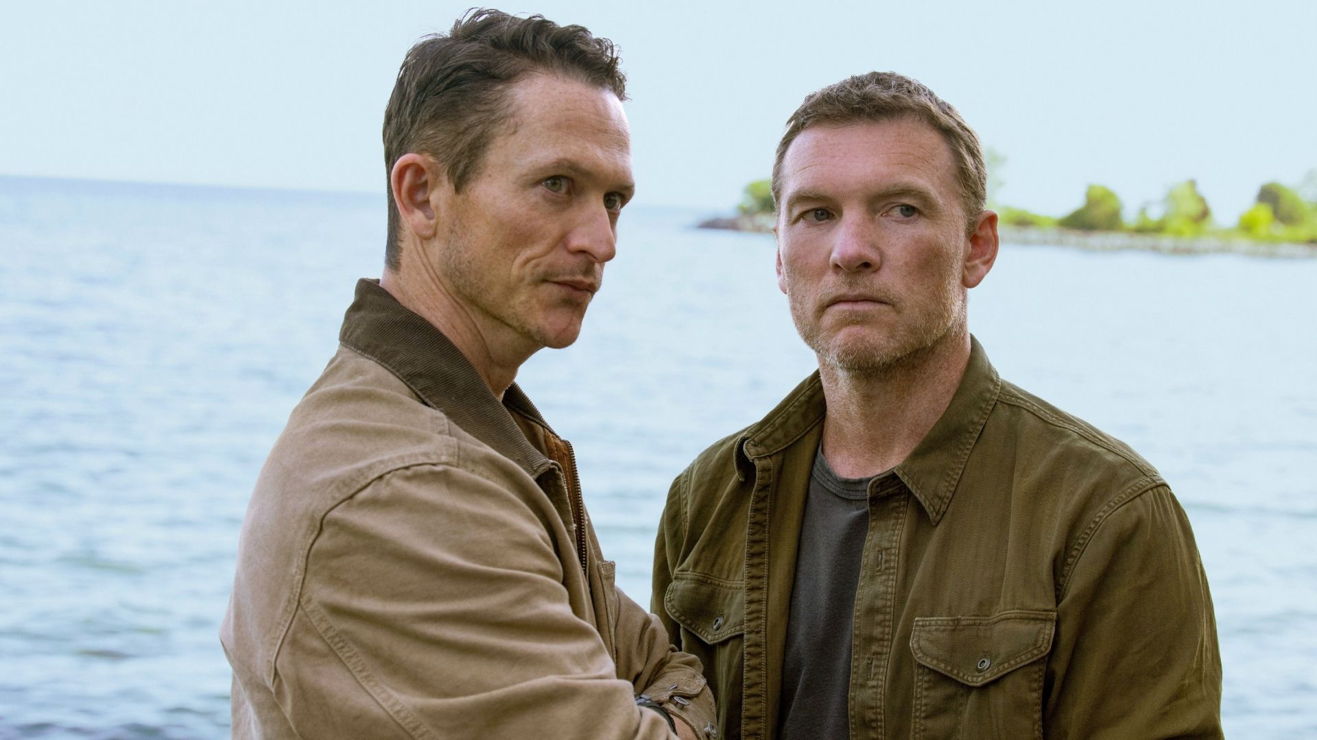 Jonathan Tucker and Sam Worthington in I Will Find You 