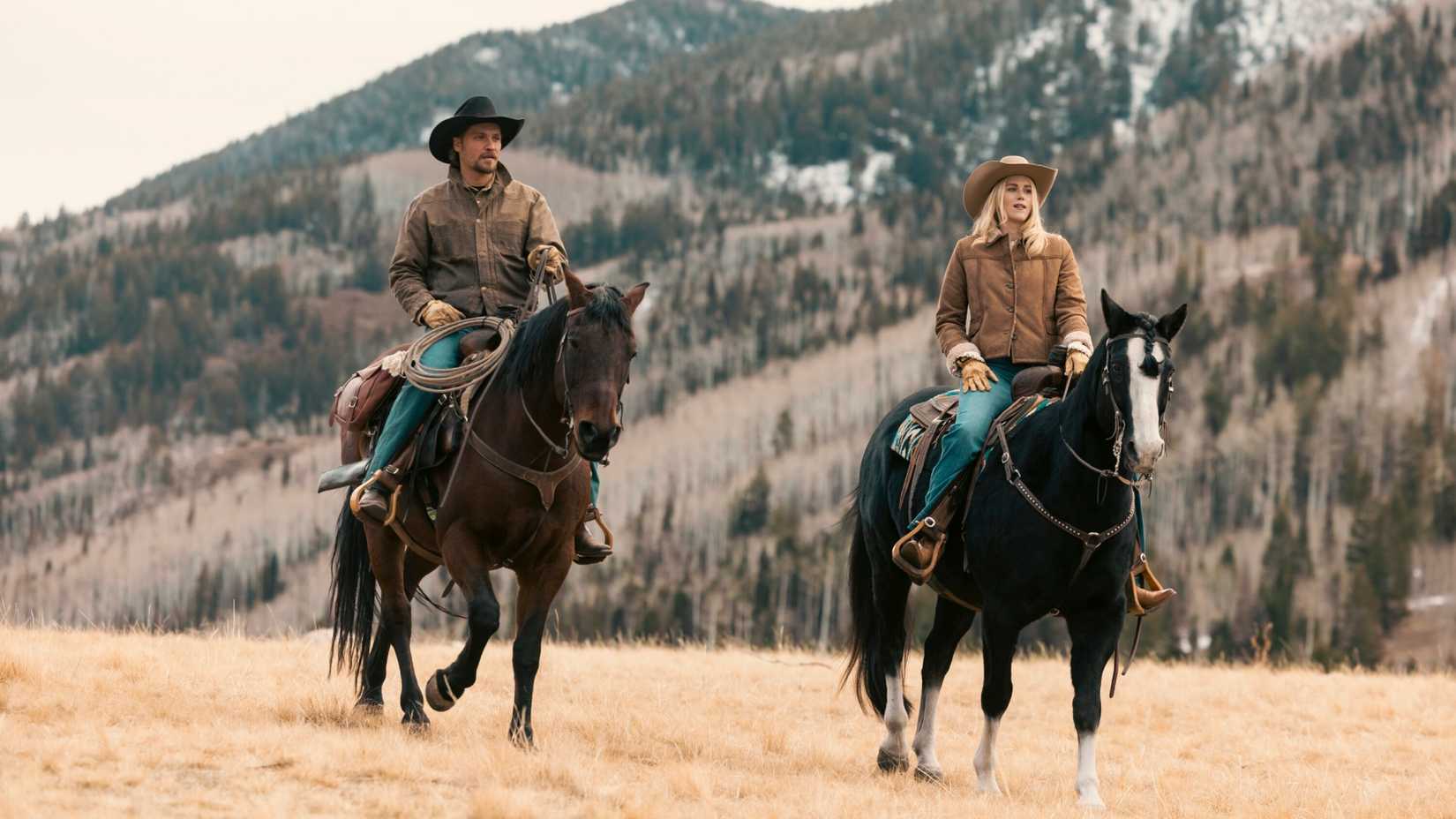 Luke Grimes and Ellyn Jameson in Marshals
