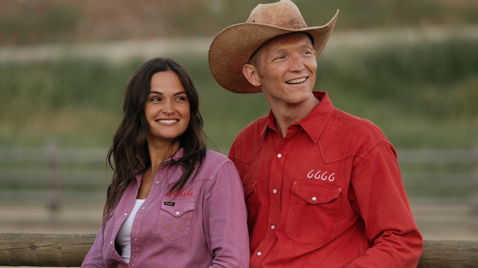 Jefferson White and Kathryn Kelly as Jimmy Hurdstram and Emily Hurdstram in Yellowstone