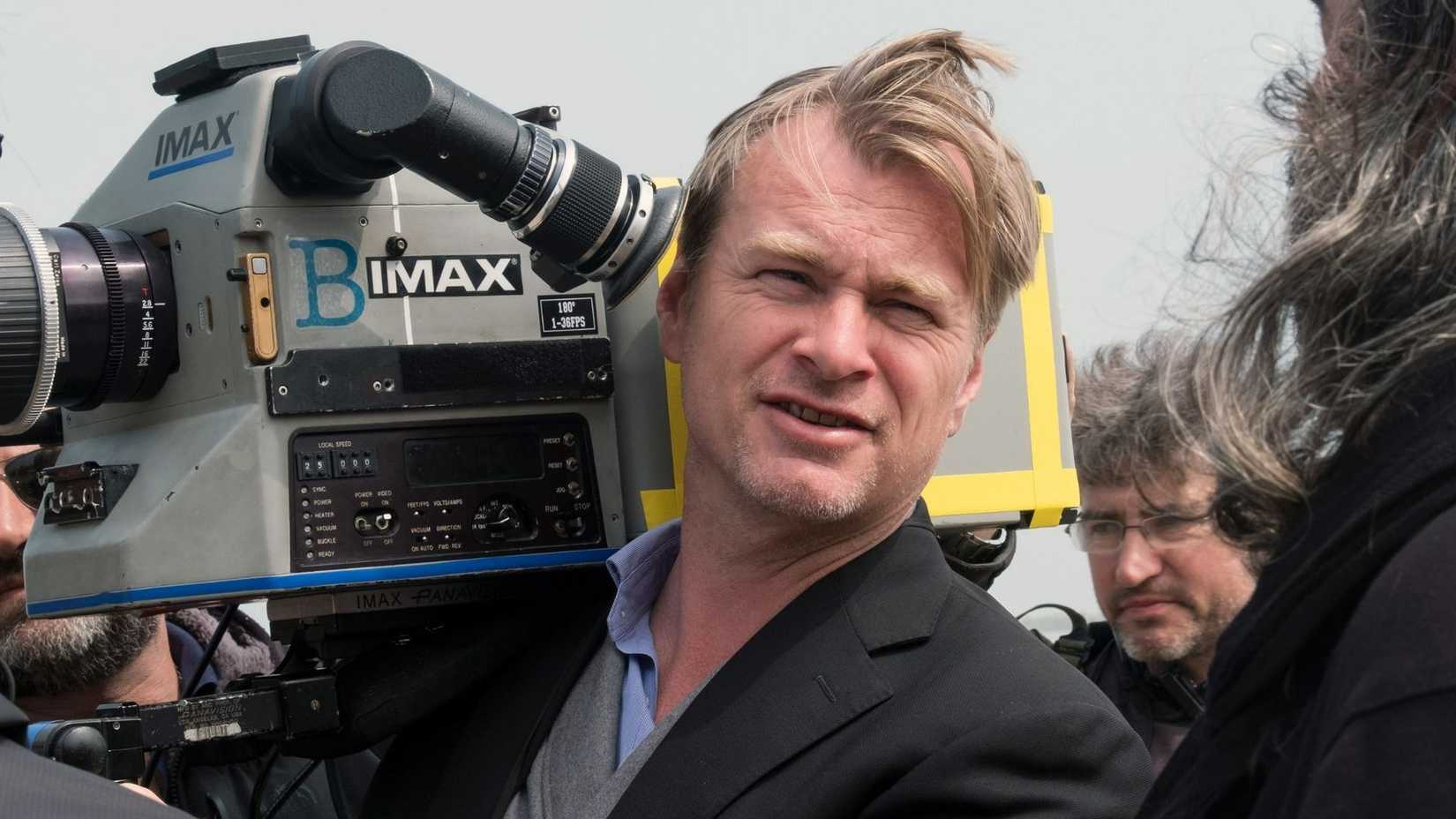 Christopher Nolan on the set of Dunkirk