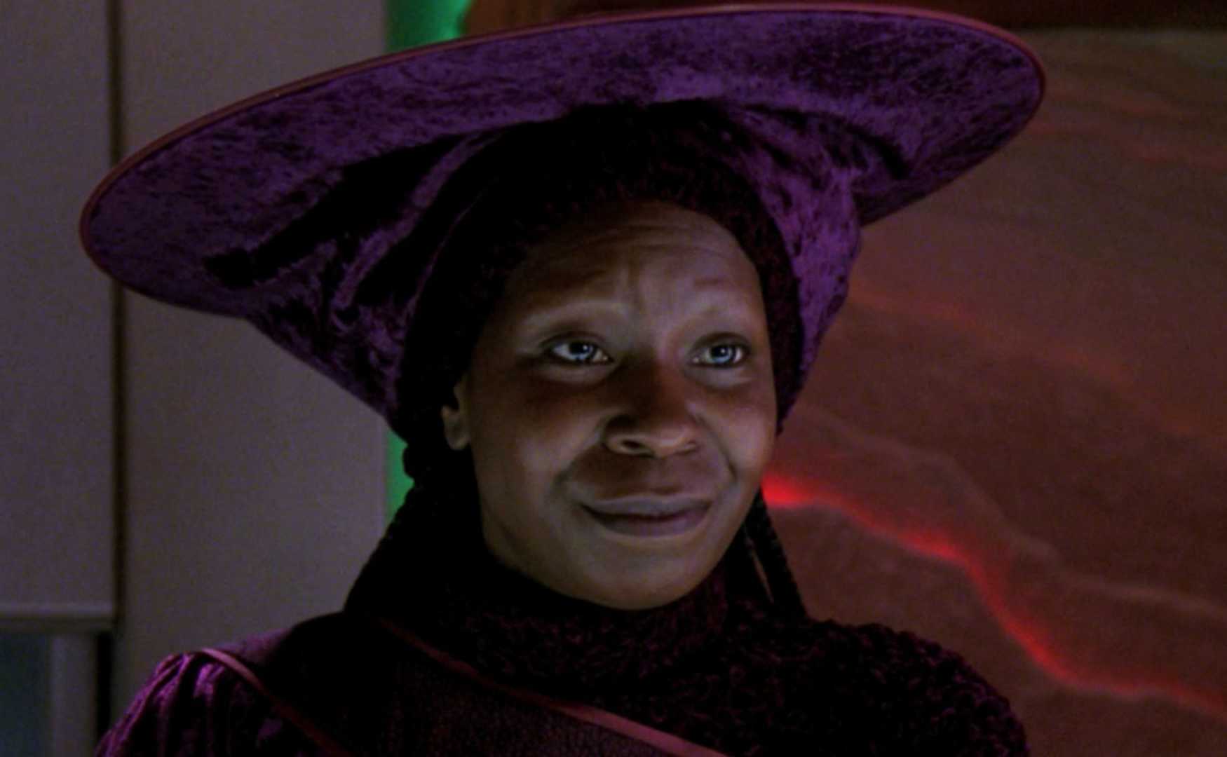 Whoopi Goldberg as Guinan in Star Trek: The Next Generation
