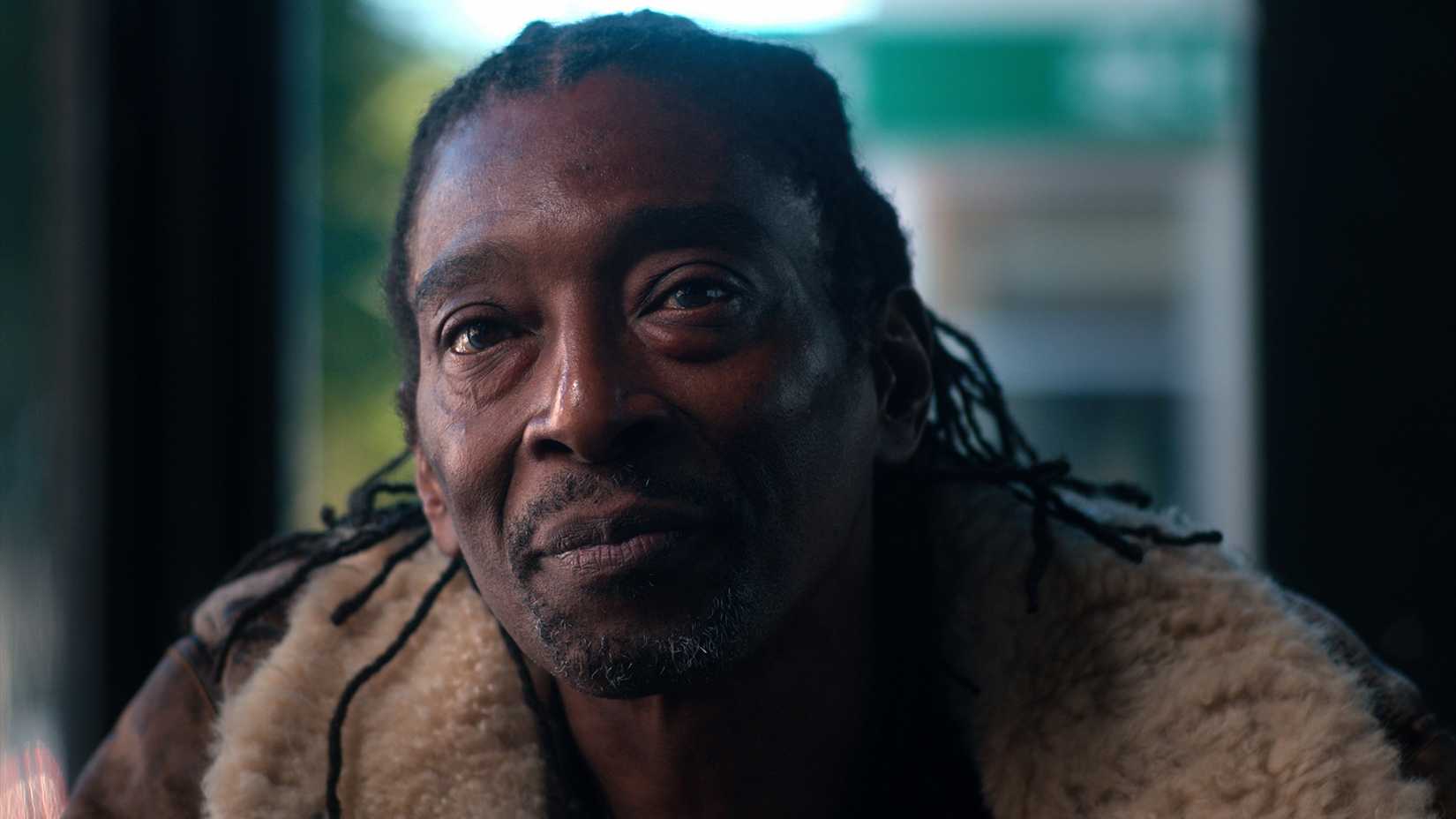 Kirk Burrowes in a close-up in Sean Combs: The Reckoning.