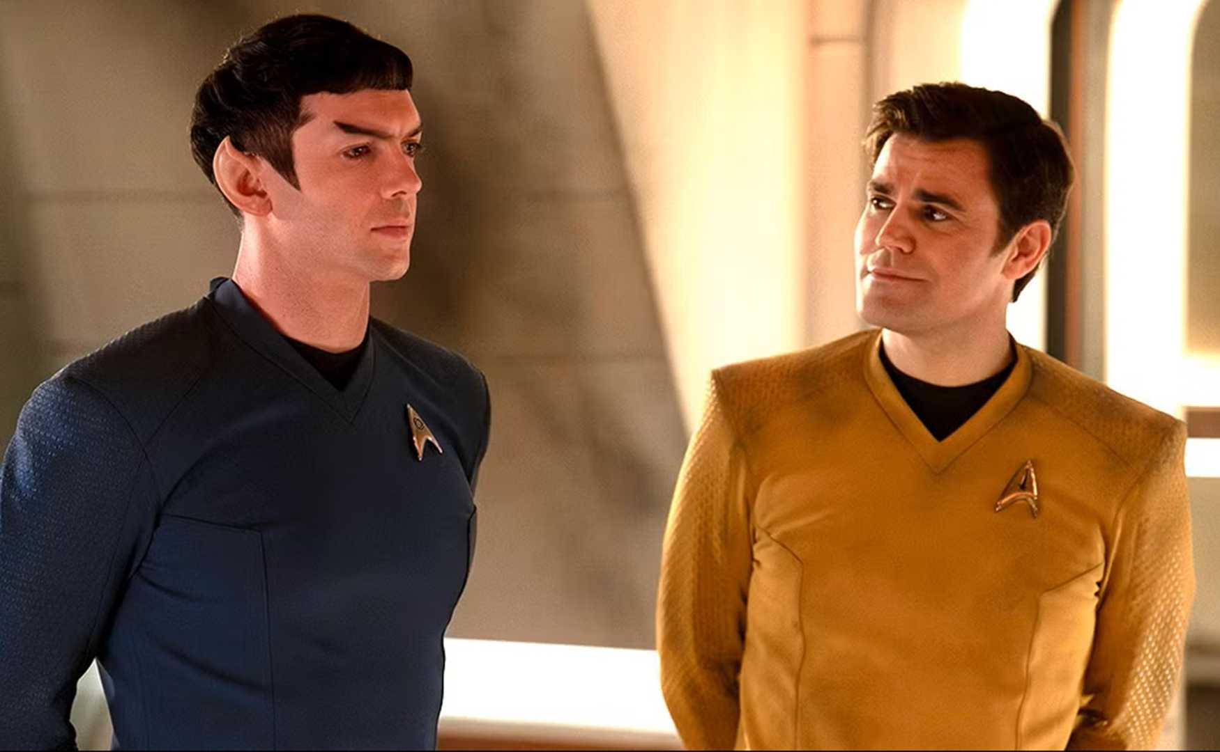 Spock and Kirk in Star Trek Strange New Worlds