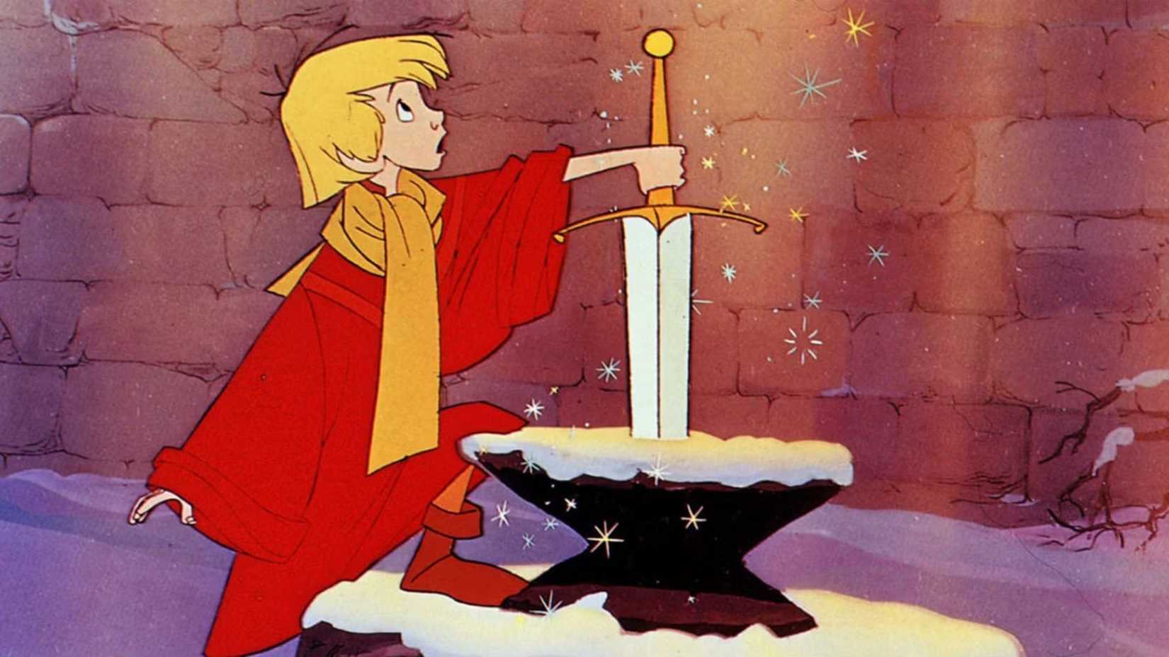 Arthur Pulling the Sword in The Sword in the Stone
