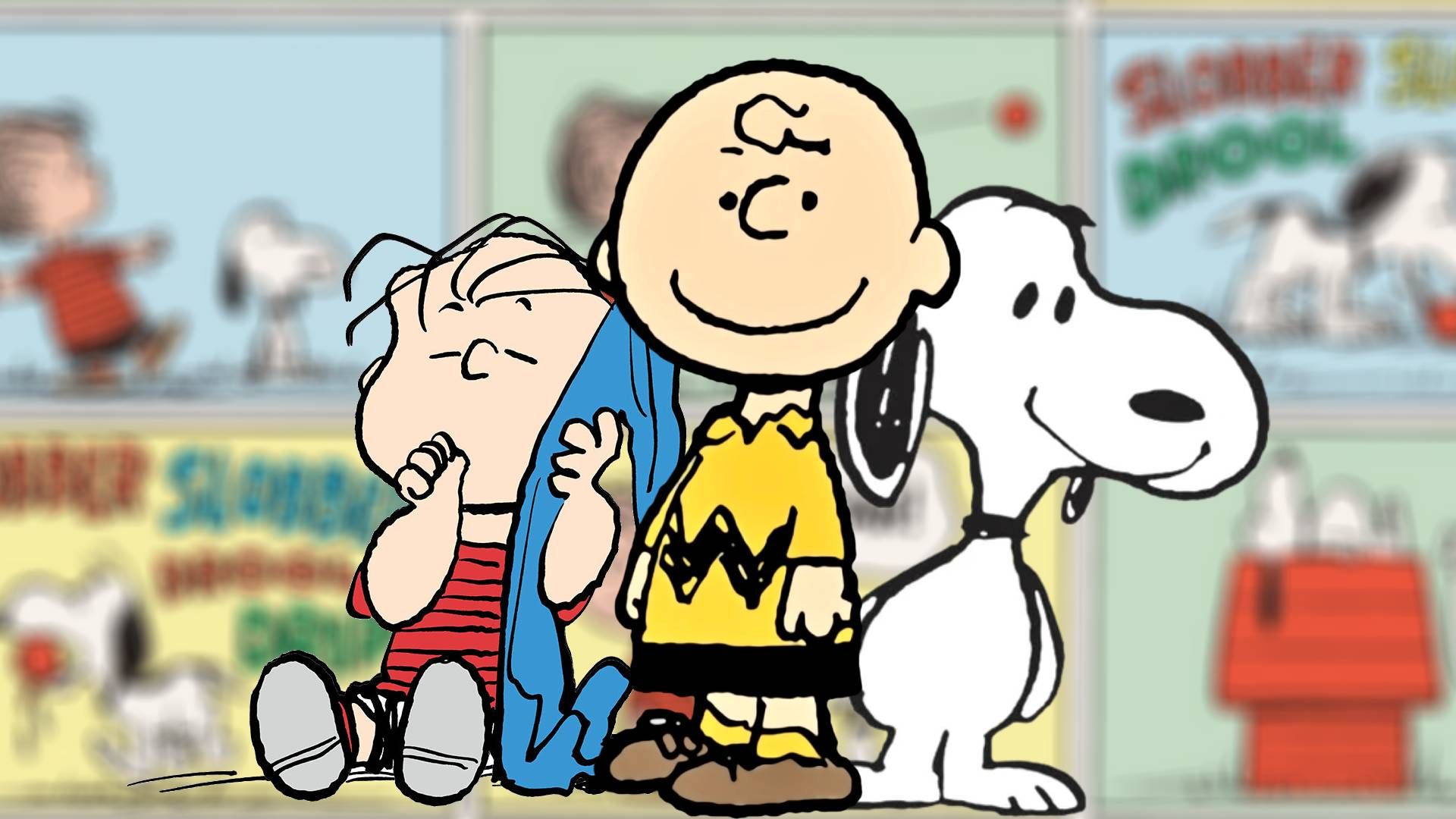 Charlie Brown, Linus, and Snoopy from 'Peanuts'