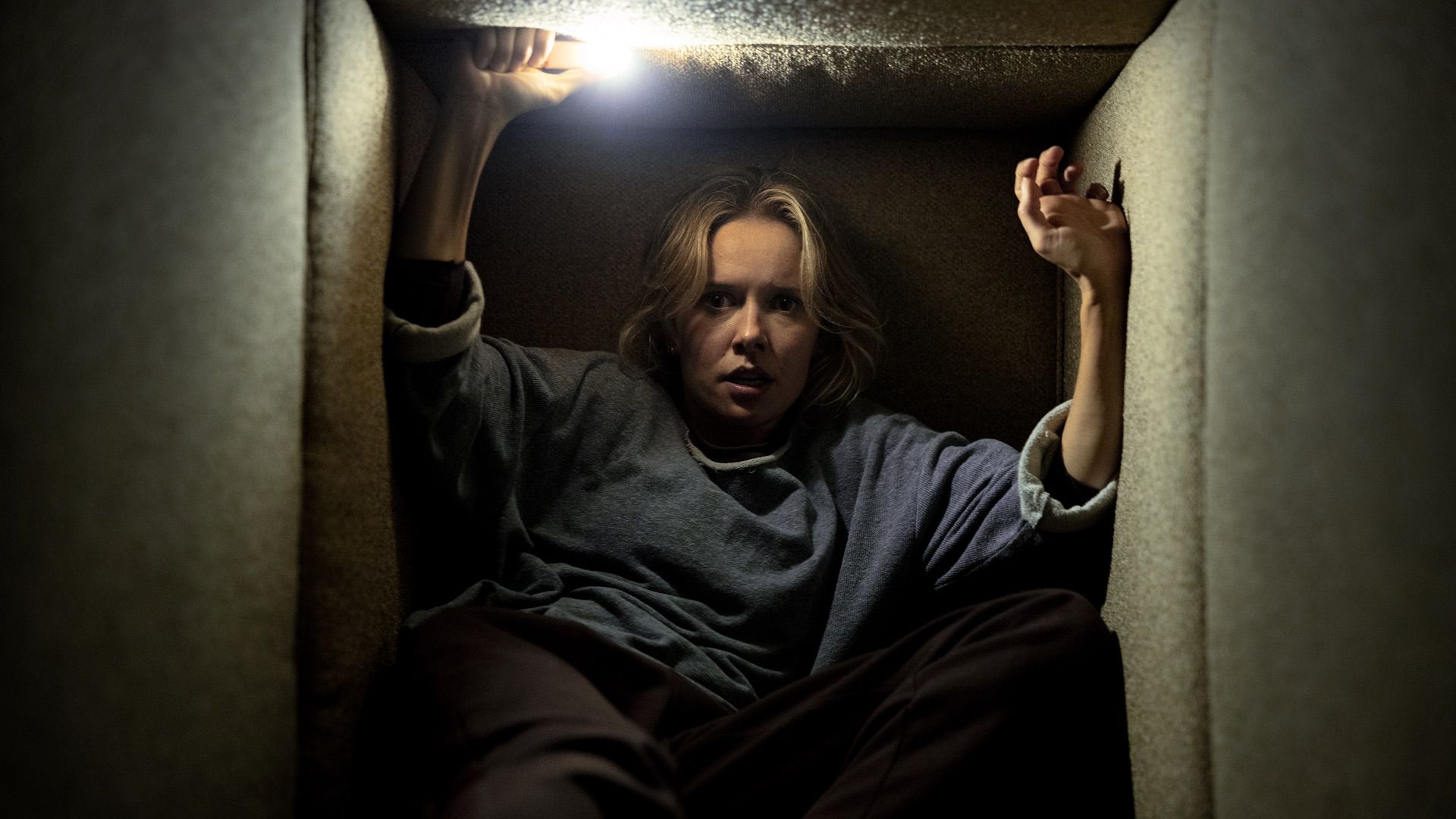 Gemma (Amelia Eve) in INSIDIOUS- OUT OF THE FURTHER
