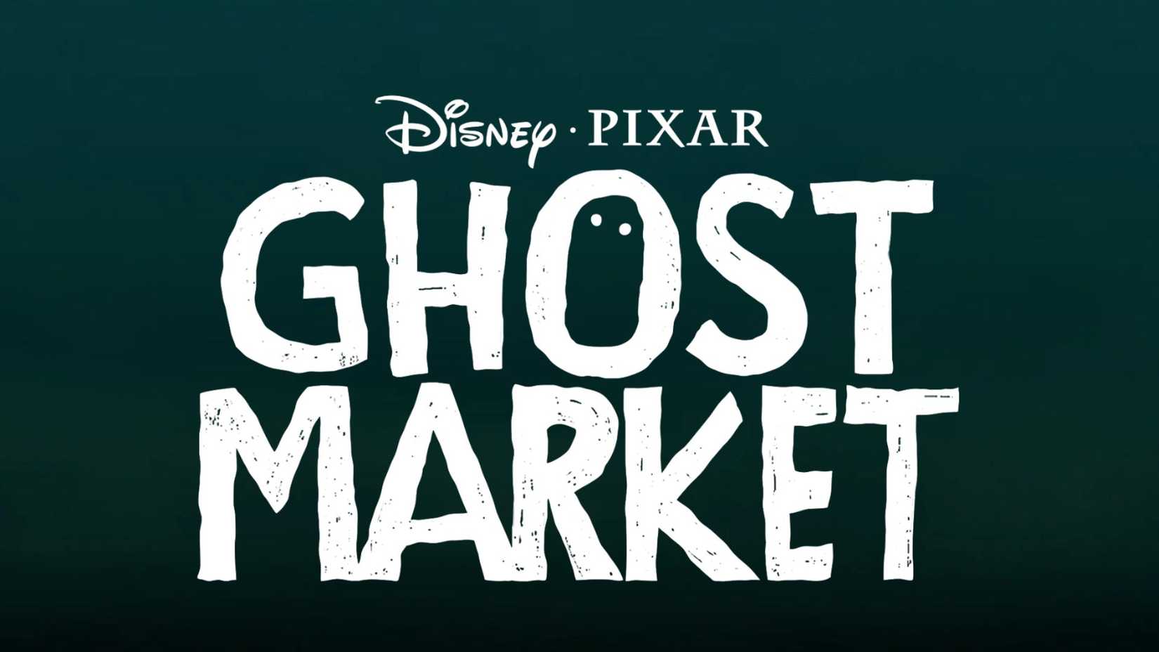 The title card for Pixar's film Ghost Market