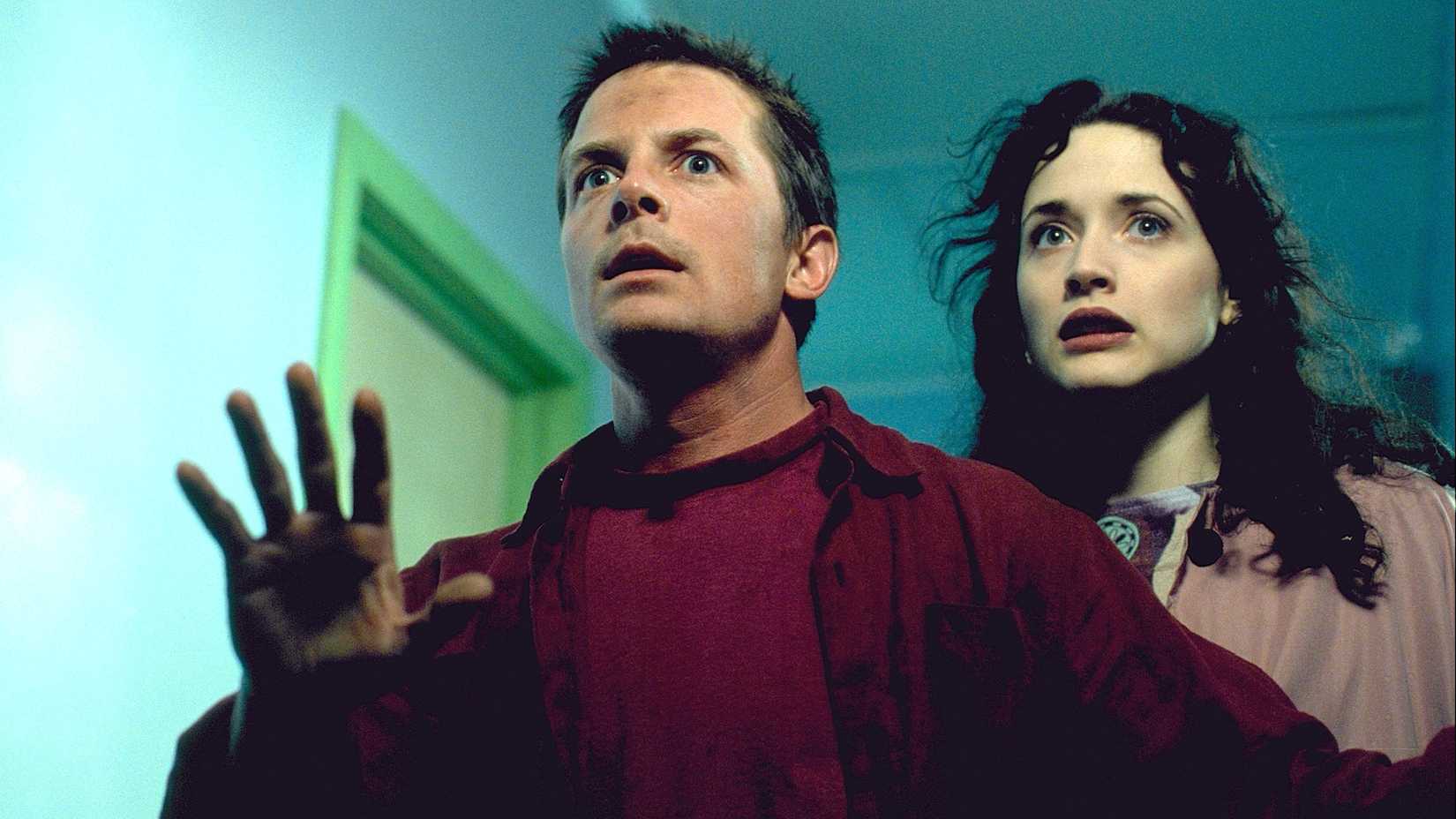 Michael J. Fox as Frank Bannister and Trini Alvarado as Lucy Lynskey in The Frighteners