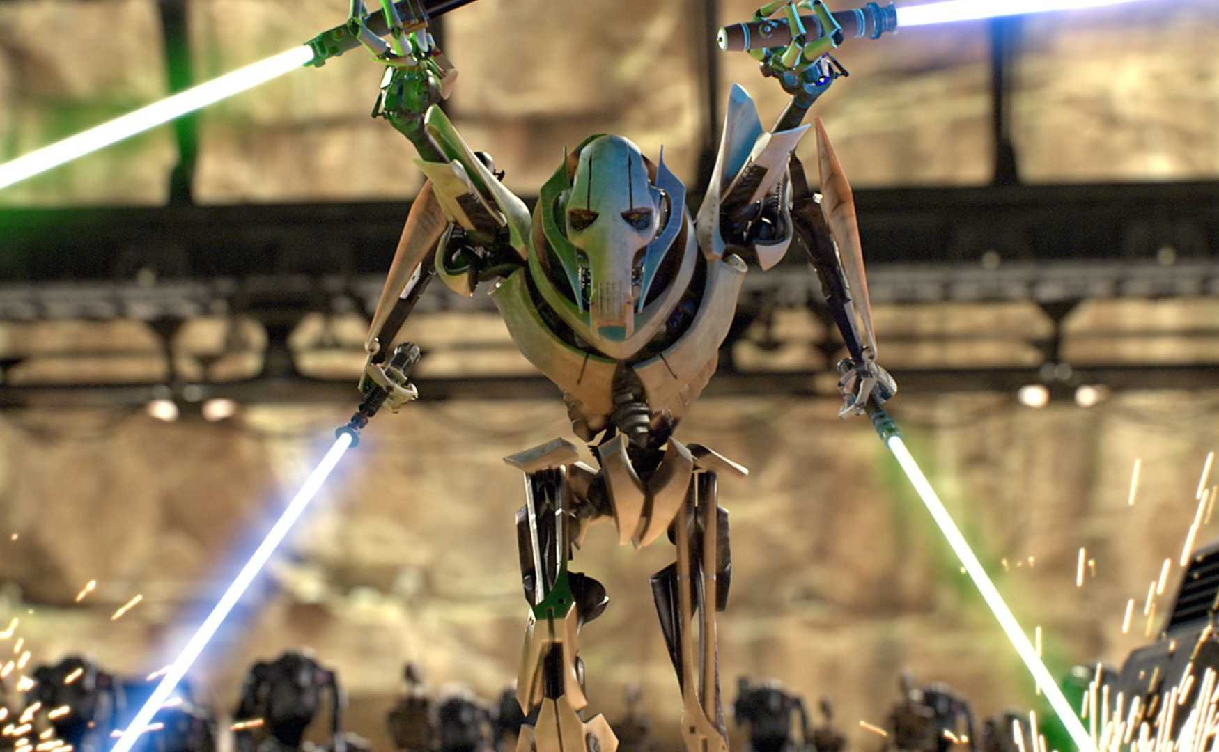 General Grievous with four lightsabers in Star Wars: Episode III – Revenge of the Sith