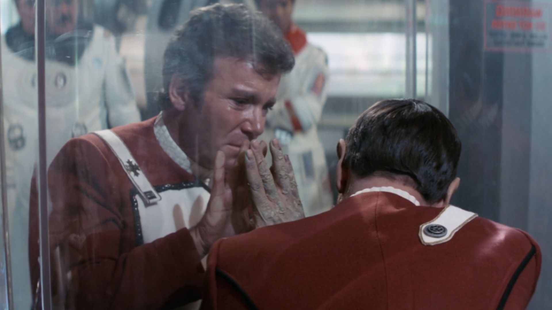 Kirk watching Spock die in Star Trek: II: The Wrath of Khan