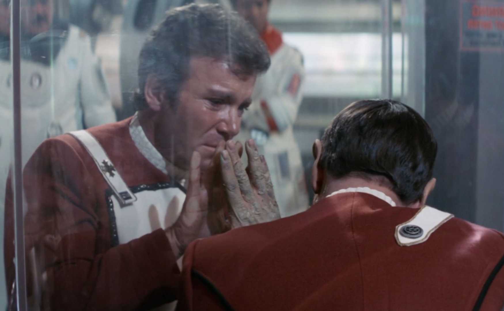 Kirk watching Spock die in Star Trek: II: The Wrath of Khan