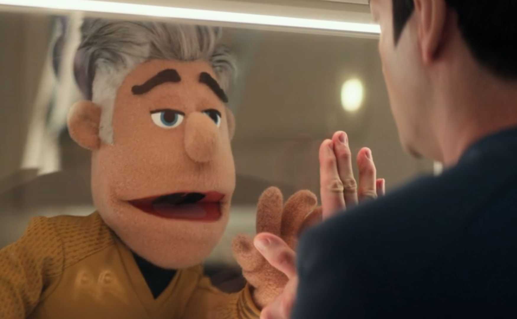 Puppet Pike and Spock in Star Trek: Strange New Worlds