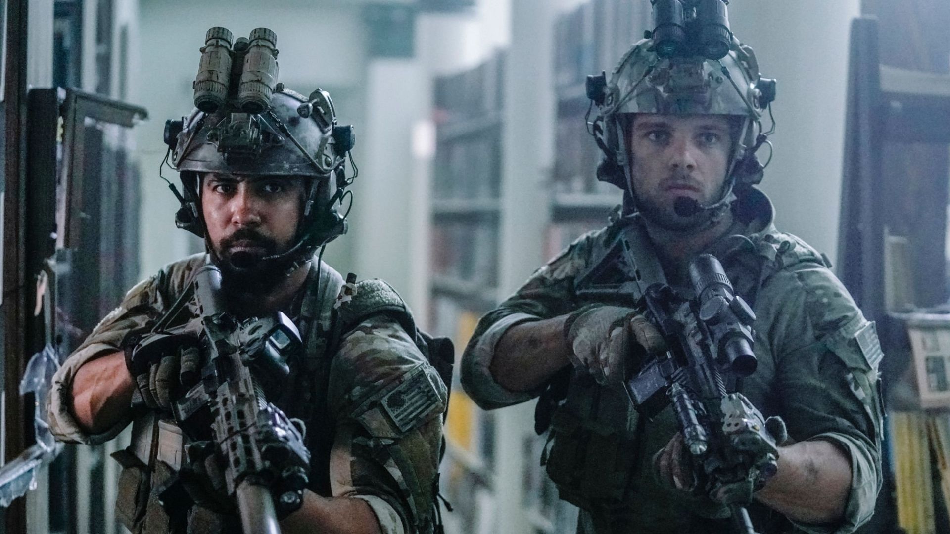 SEAL Team cast in military action sequence
